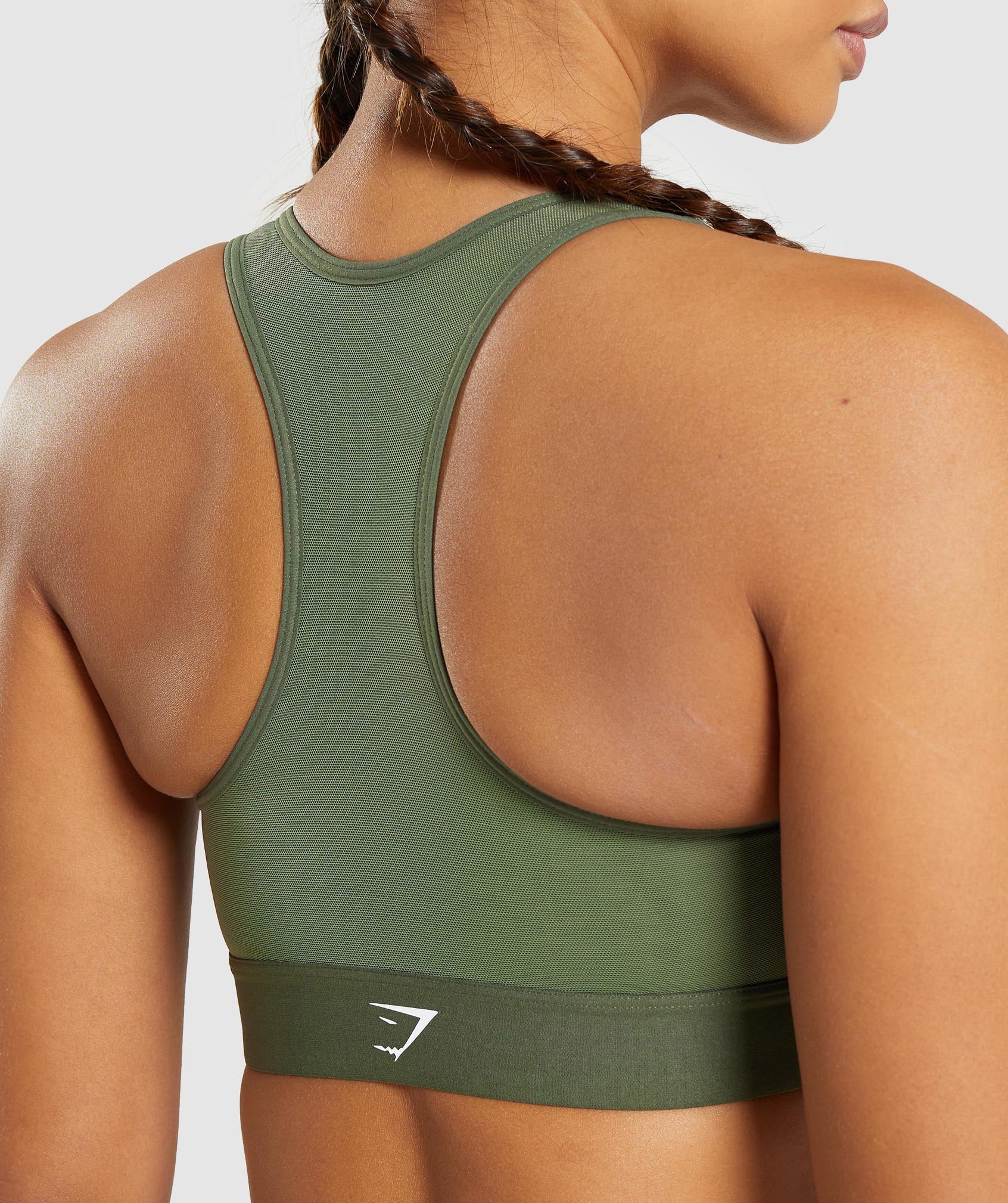 Olive Women's Gymshark Lightweight High Support Sports Bra | OAEKTX-759