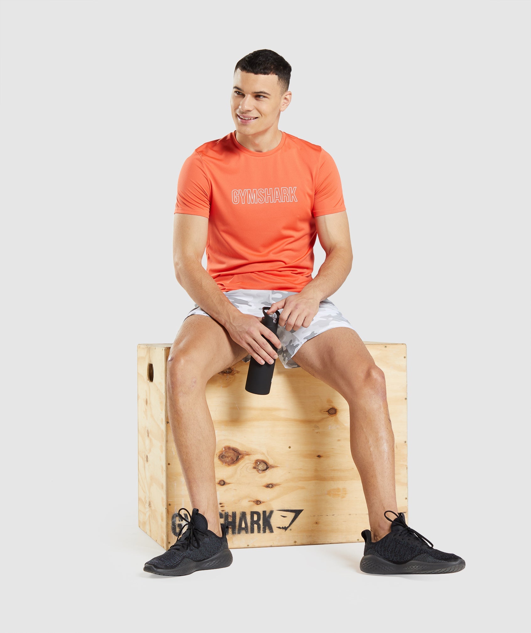 Orange Men's Gymshark Arrival Graphic T Shirts | SZLTKE-458