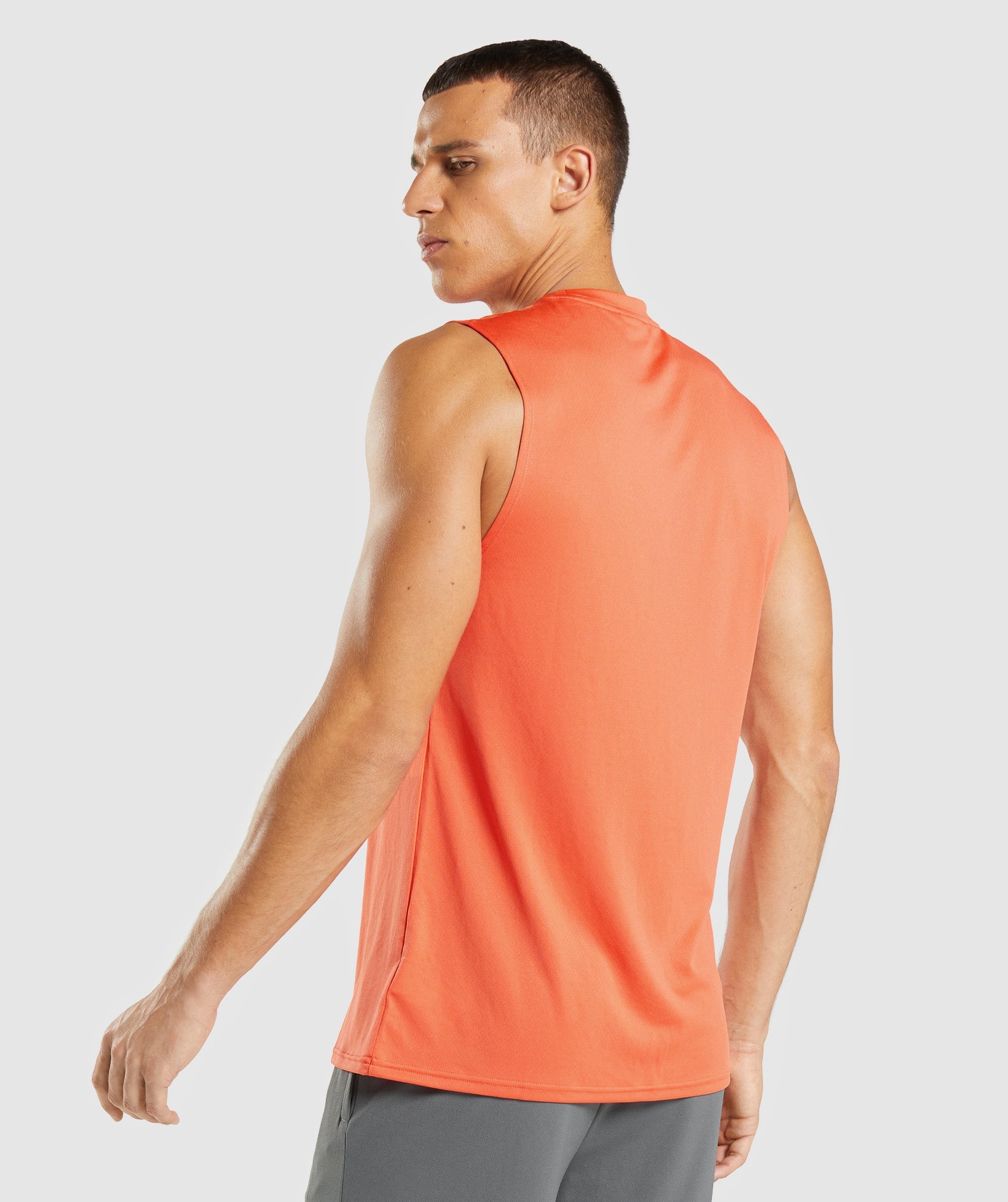 Orange Men's Gymshark Arrival Sleeveless T Shirts | WLBPEQ-305