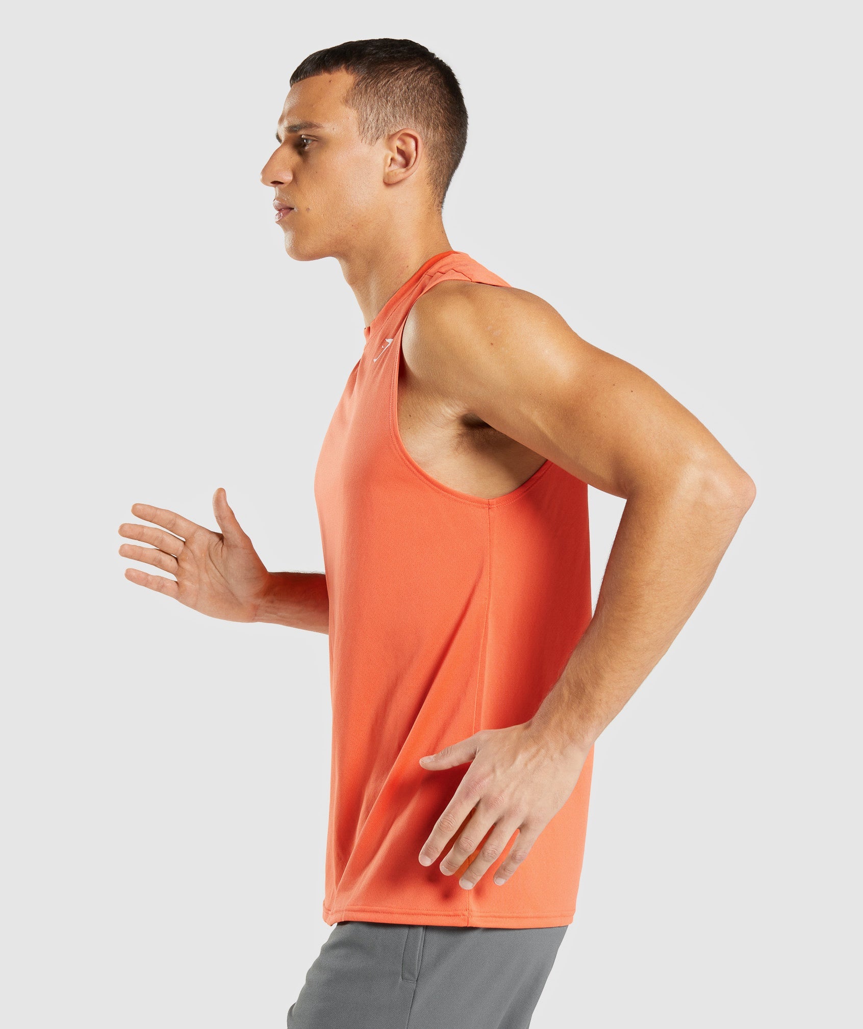 Orange Men's Gymshark Arrival Sleeveless T Shirts | WLBPEQ-305