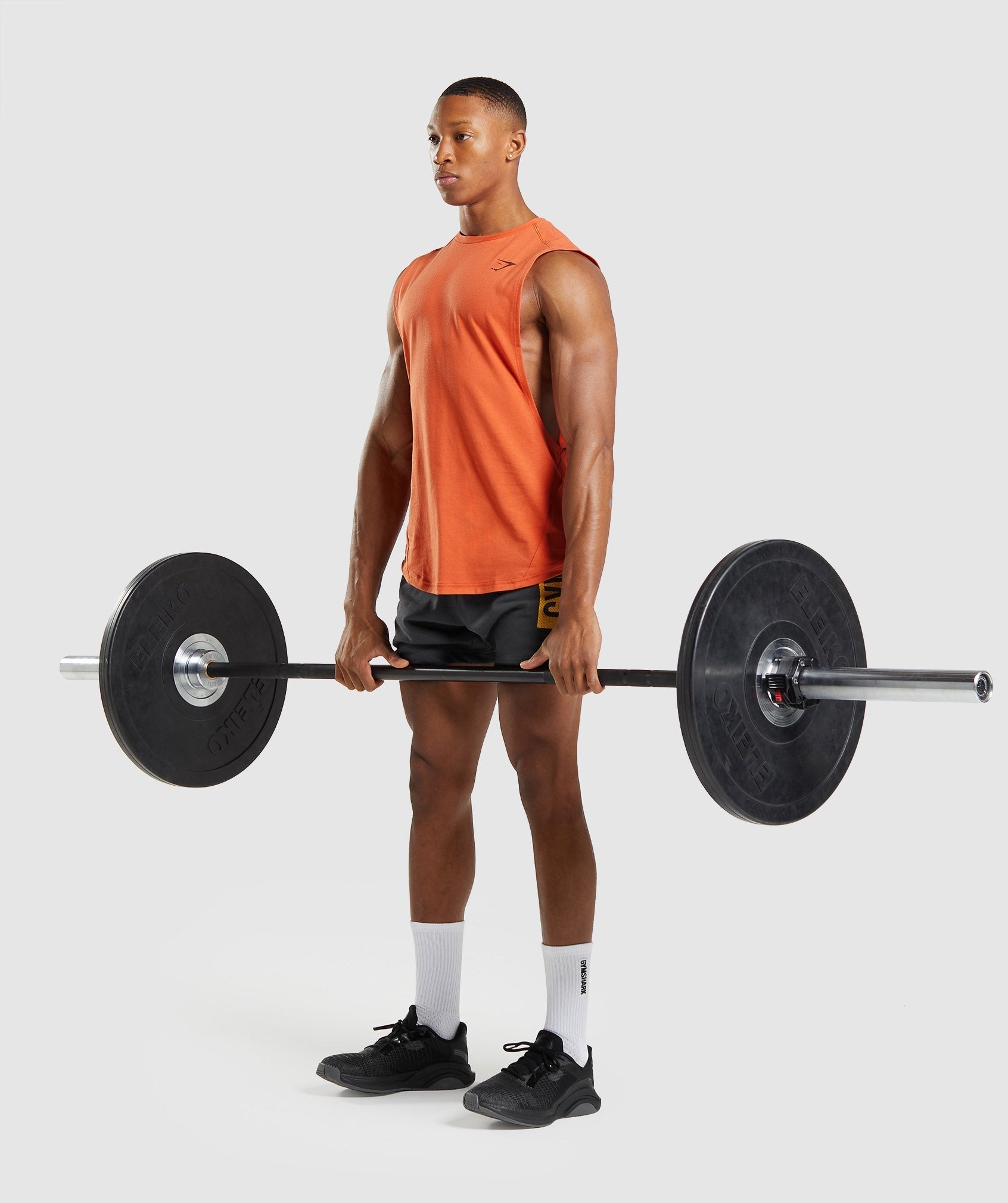 Orange Men's Gymshark Bold Drop Arm Tanks | YXLIBG-702