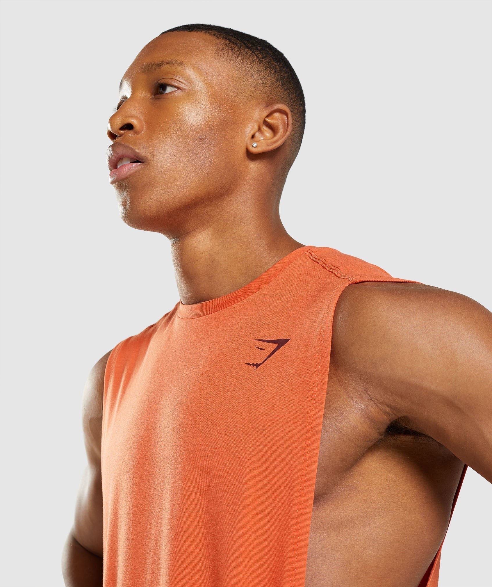 Orange Men's Gymshark Bold Drop Arm Tanks | YXLIBG-702