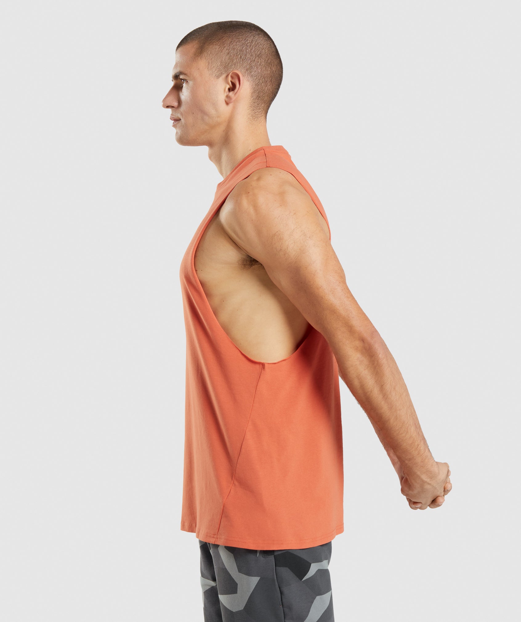 Orange Men's Gymshark Critical Drop Arm Tanks | HTJNIV-273