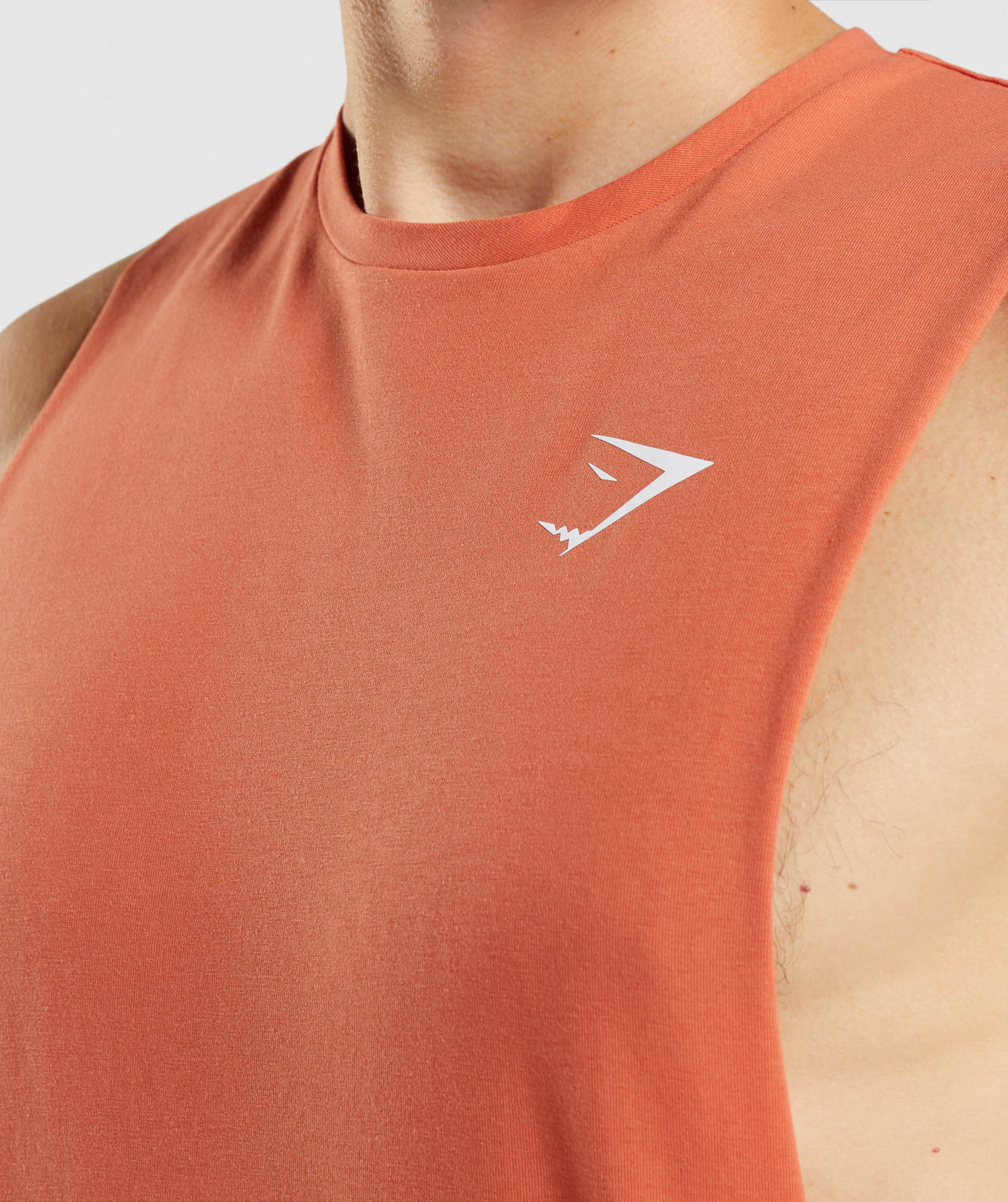 Orange Men's Gymshark Critical Drop Arm Tanks | HTJNIV-273