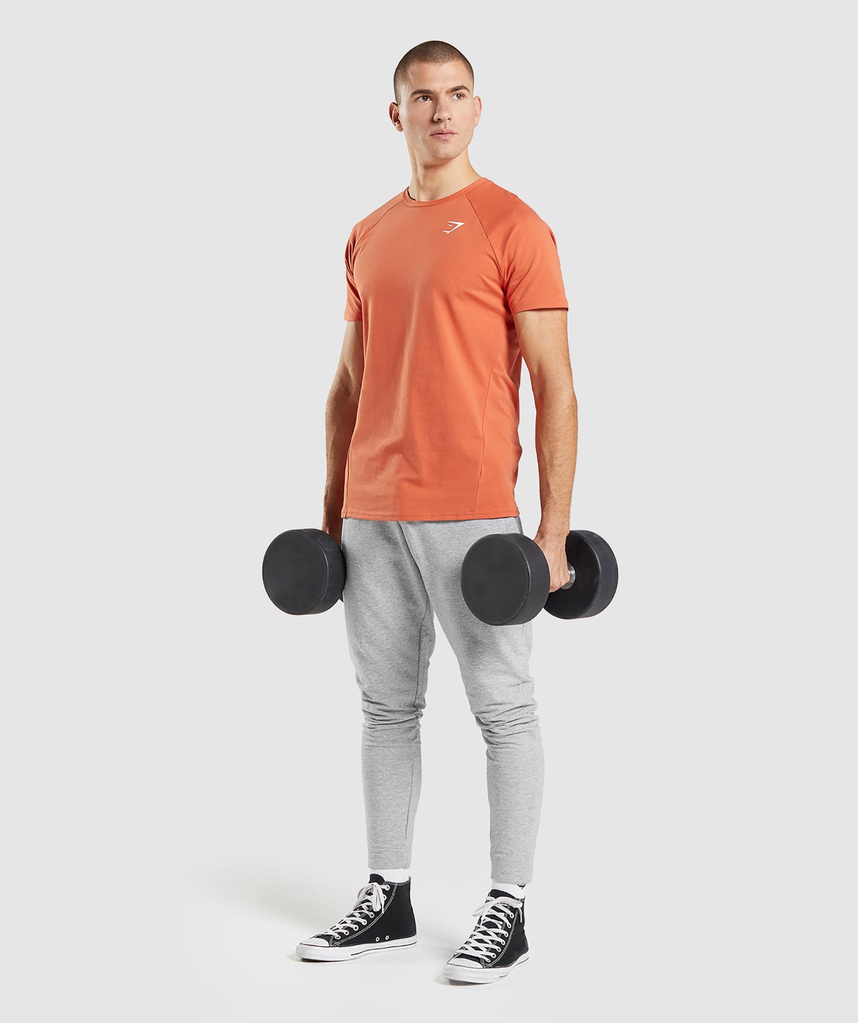 Orange Men's Gymshark Critical T Shirts | THGIAW-245