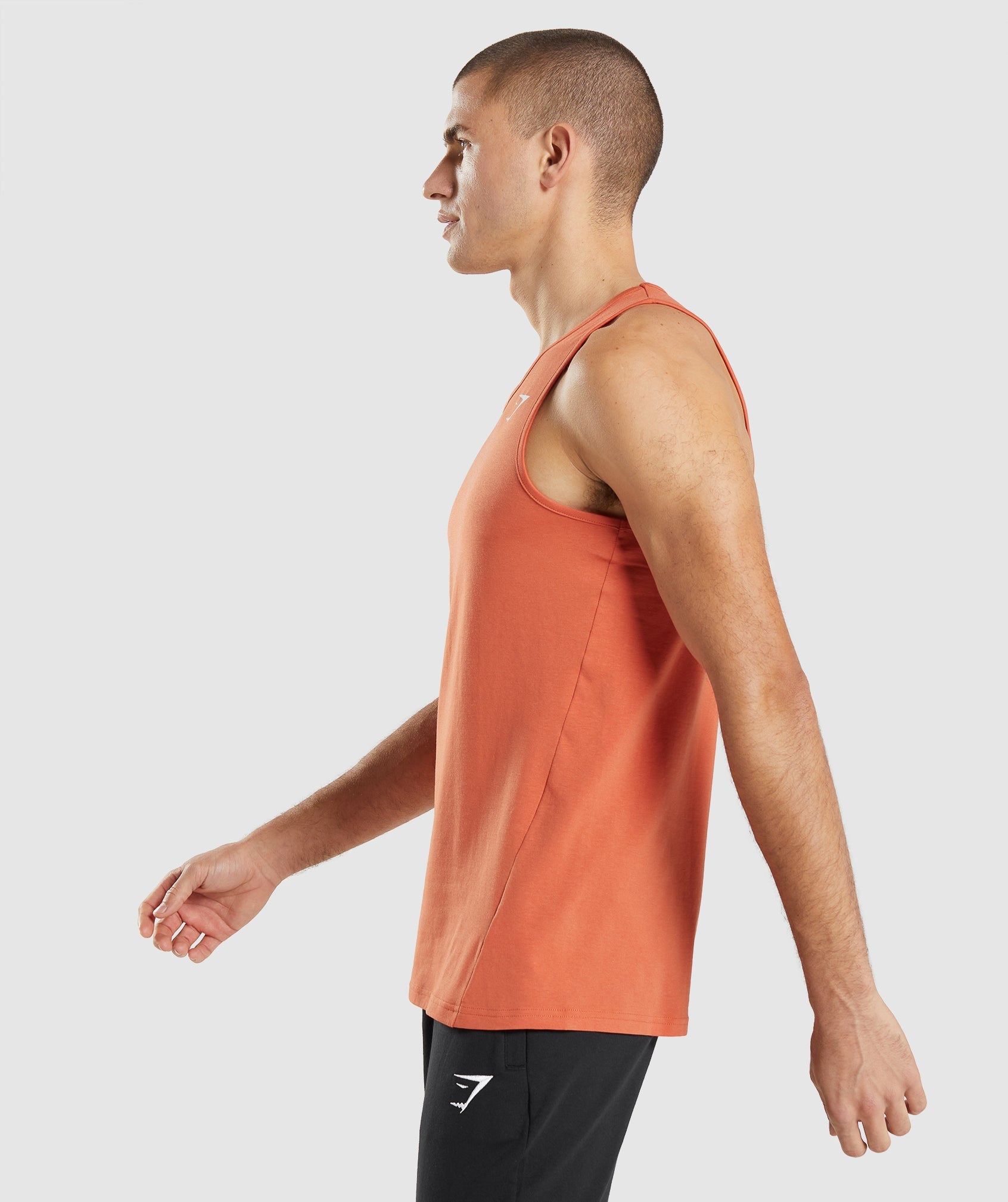 Orange Men's Gymshark Critical Tanks | OBIXGS-986