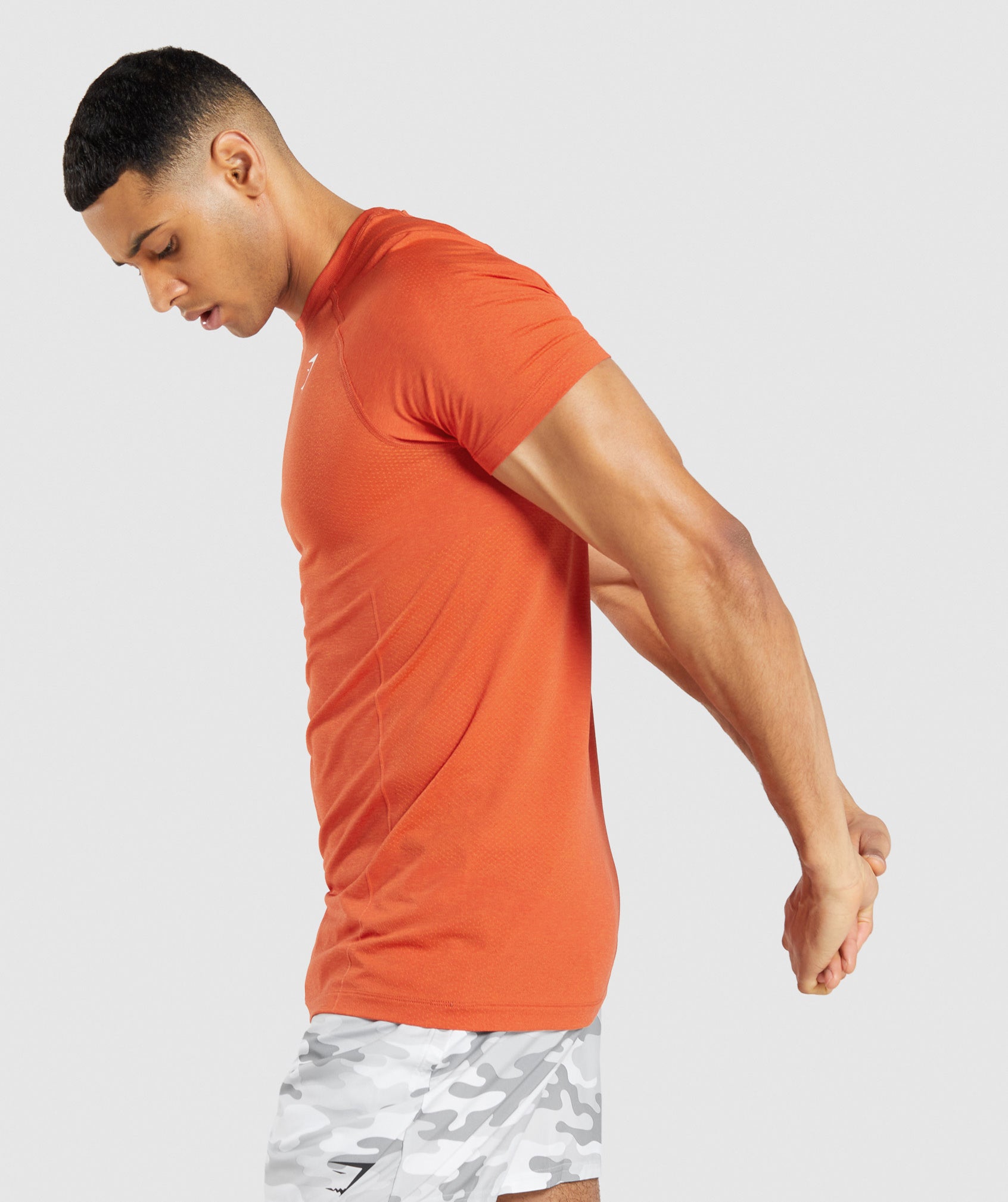 Orange Men's Gymshark Vital Light seamless T Shirts | WEYCSN-067