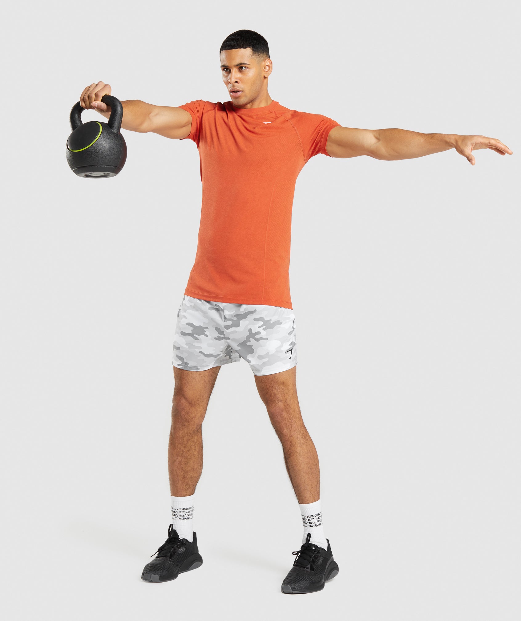 Orange Men's Gymshark Vital Light seamless T Shirts | WEYCSN-067