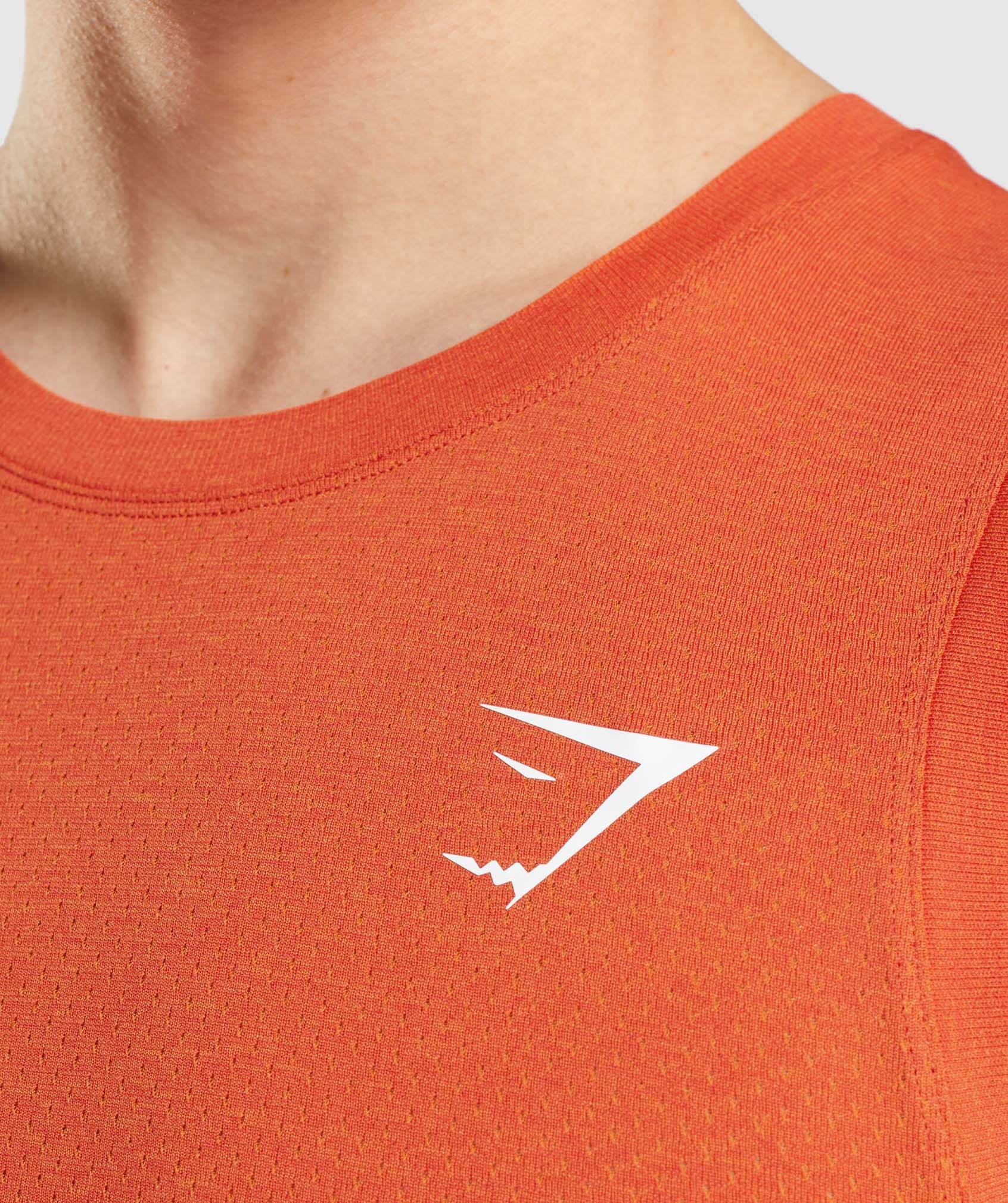 Orange Men's Gymshark Vital Seamless Light Tanks | HWOQKS-518