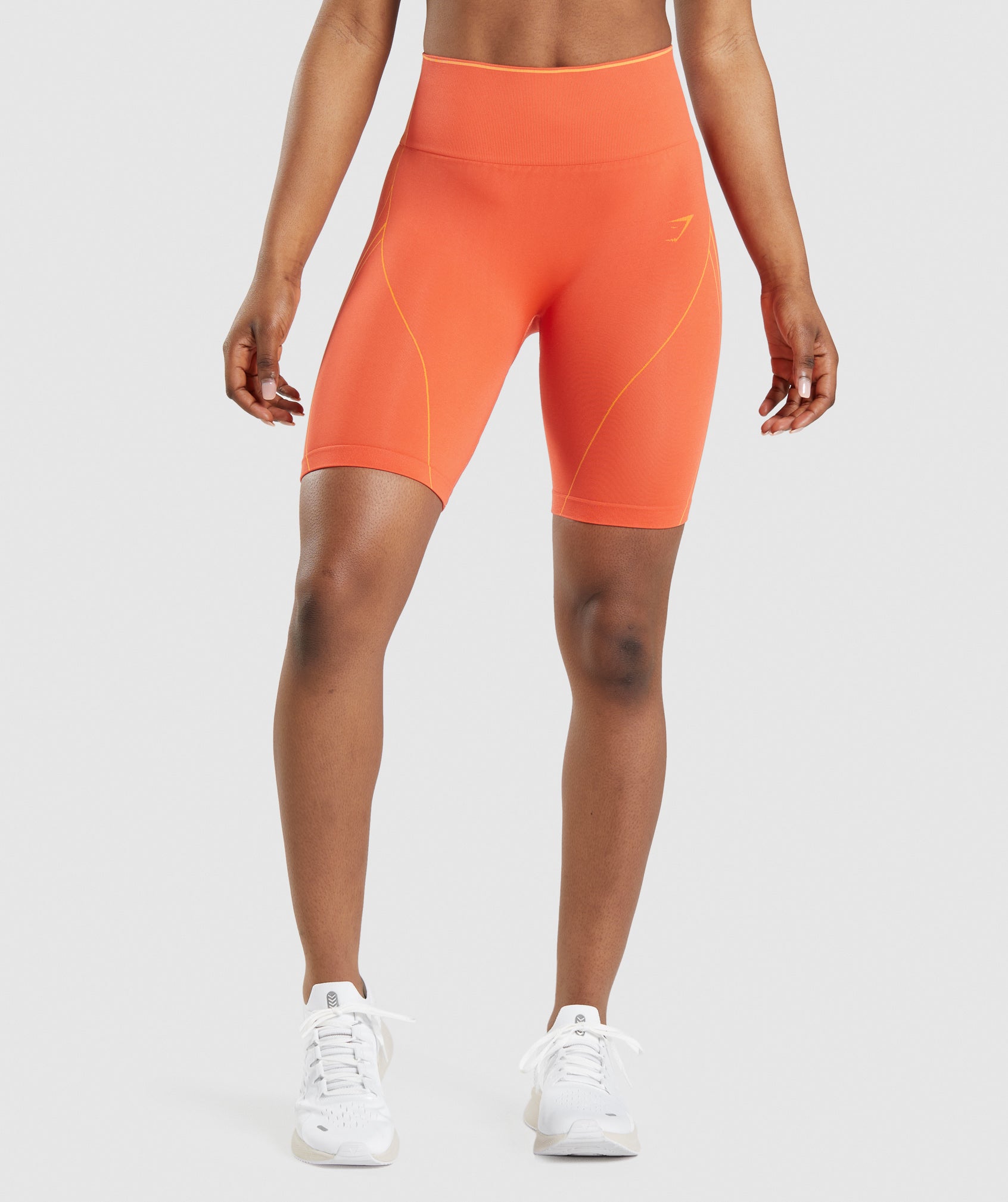 Orange Women\'s Gymshark Apex Seamless High Rise Shorts | FWGZMH-691