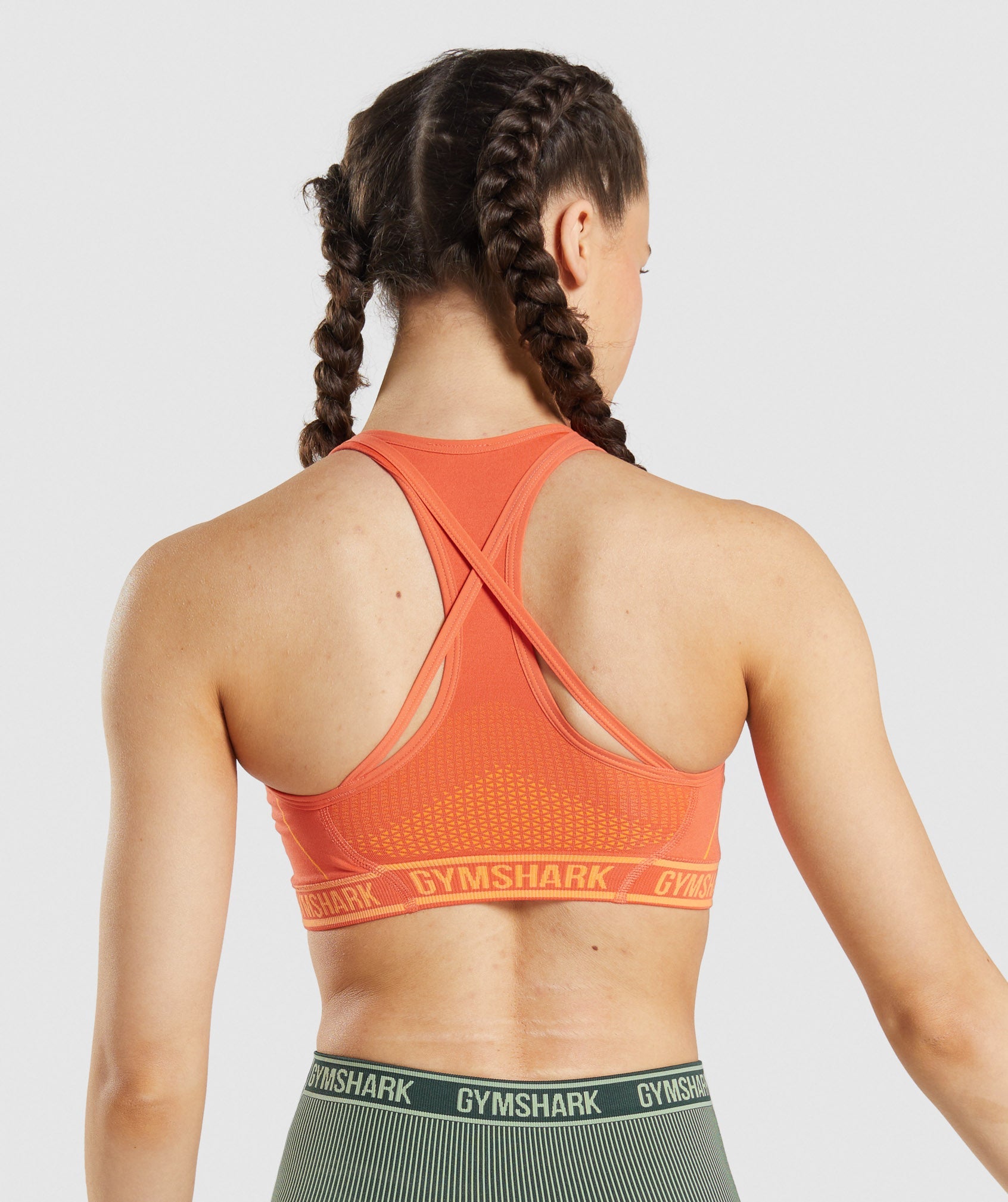 Orange Women's Gymshark Apex Seamless Sports Bra | ZYKUEM-427