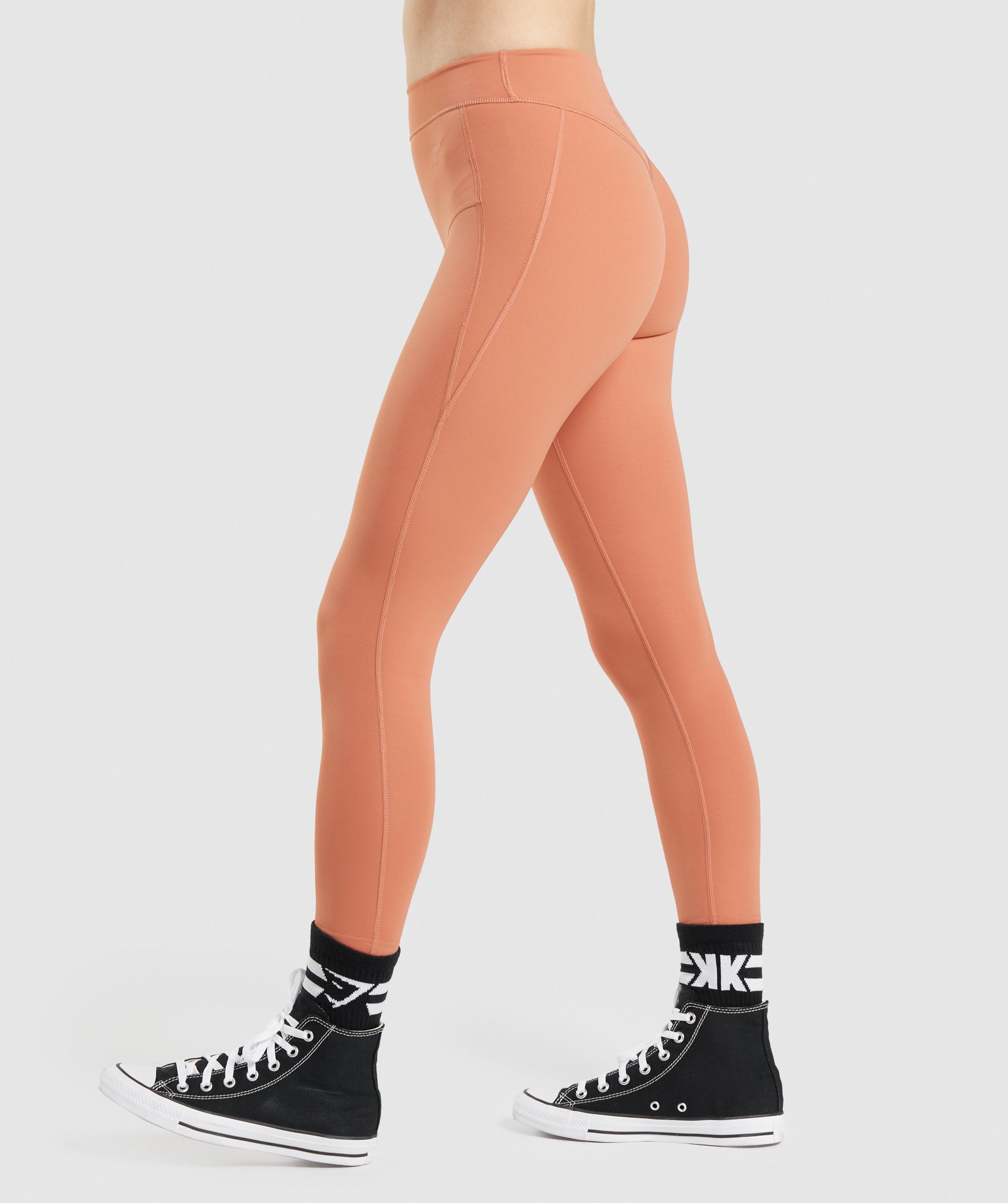 Orange Women's Gymshark KK Fit 7/8 Leggings | BGJPHT-657