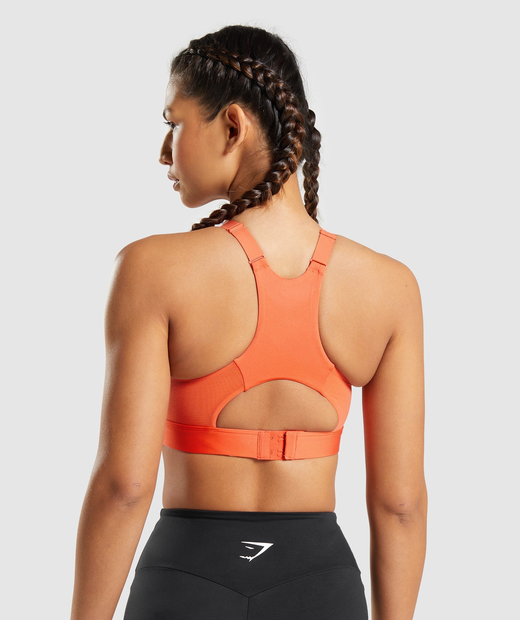 Orange Women's Gymshark Mesh Neckline 2.0 Sports Bra | YPEKSB-758