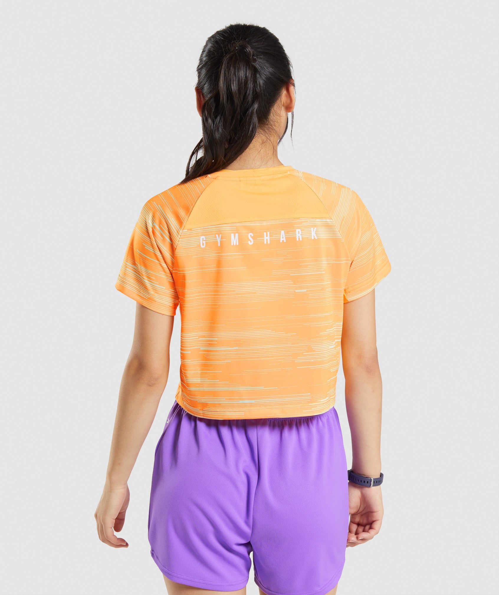 Orange Women's Gymshark Sport Midi T Shirts | QAWGJF-587