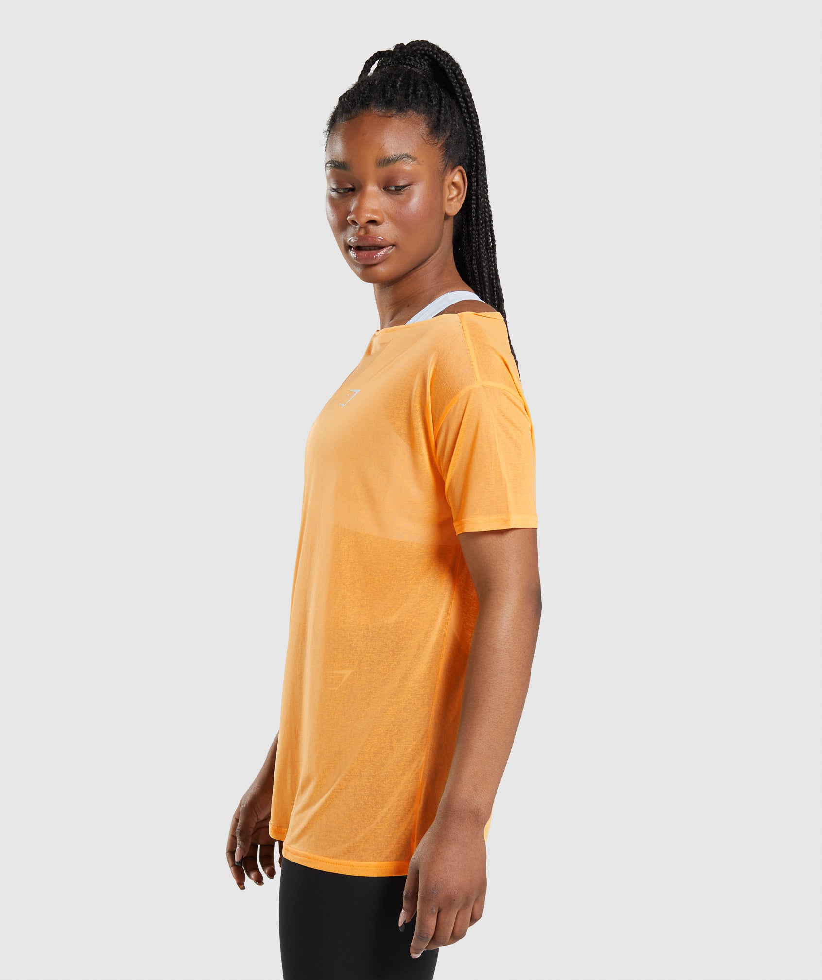 Orange Women's Gymshark Training Oversized Tops | NCTHEL-104