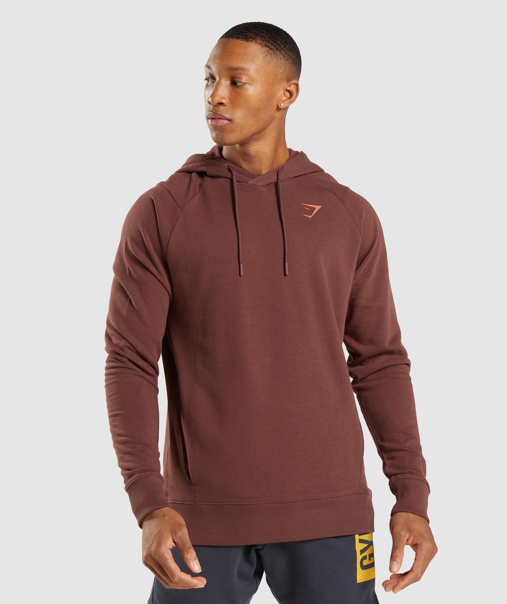 Pink Brown Men's Gymshark Bold Hoodie | KFJAHR-920