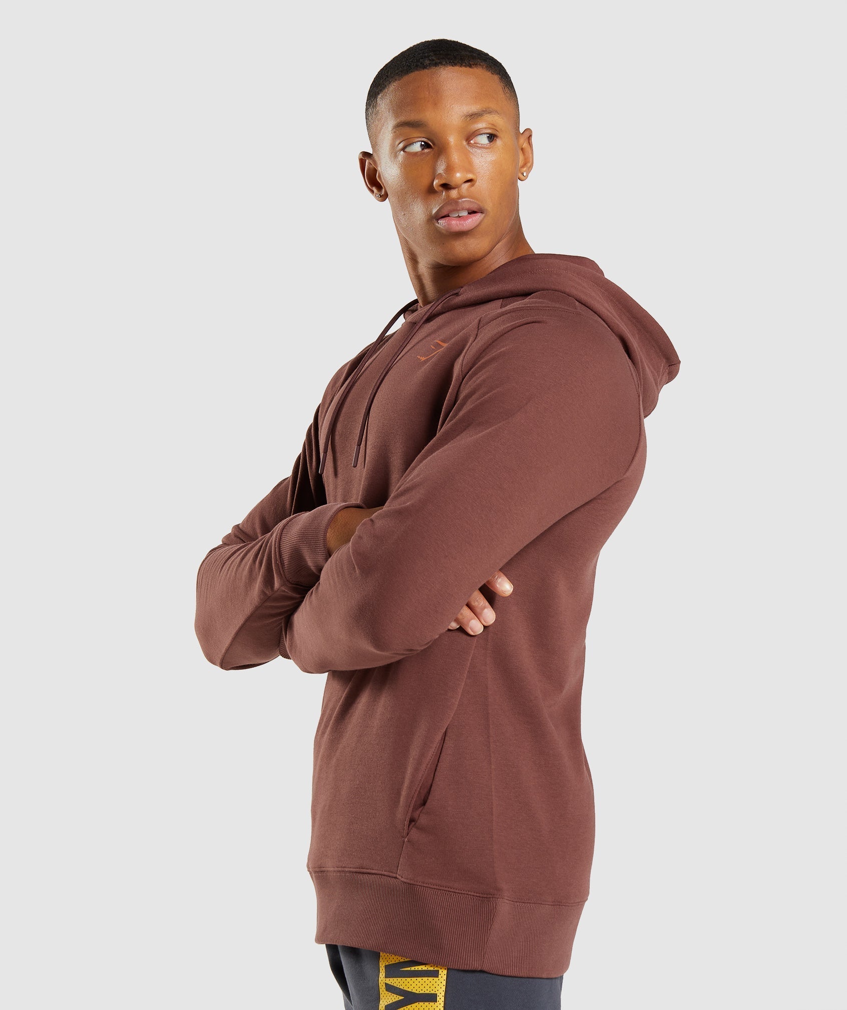 Pink Brown Men's Gymshark Bold Hoodie | KFJAHR-920