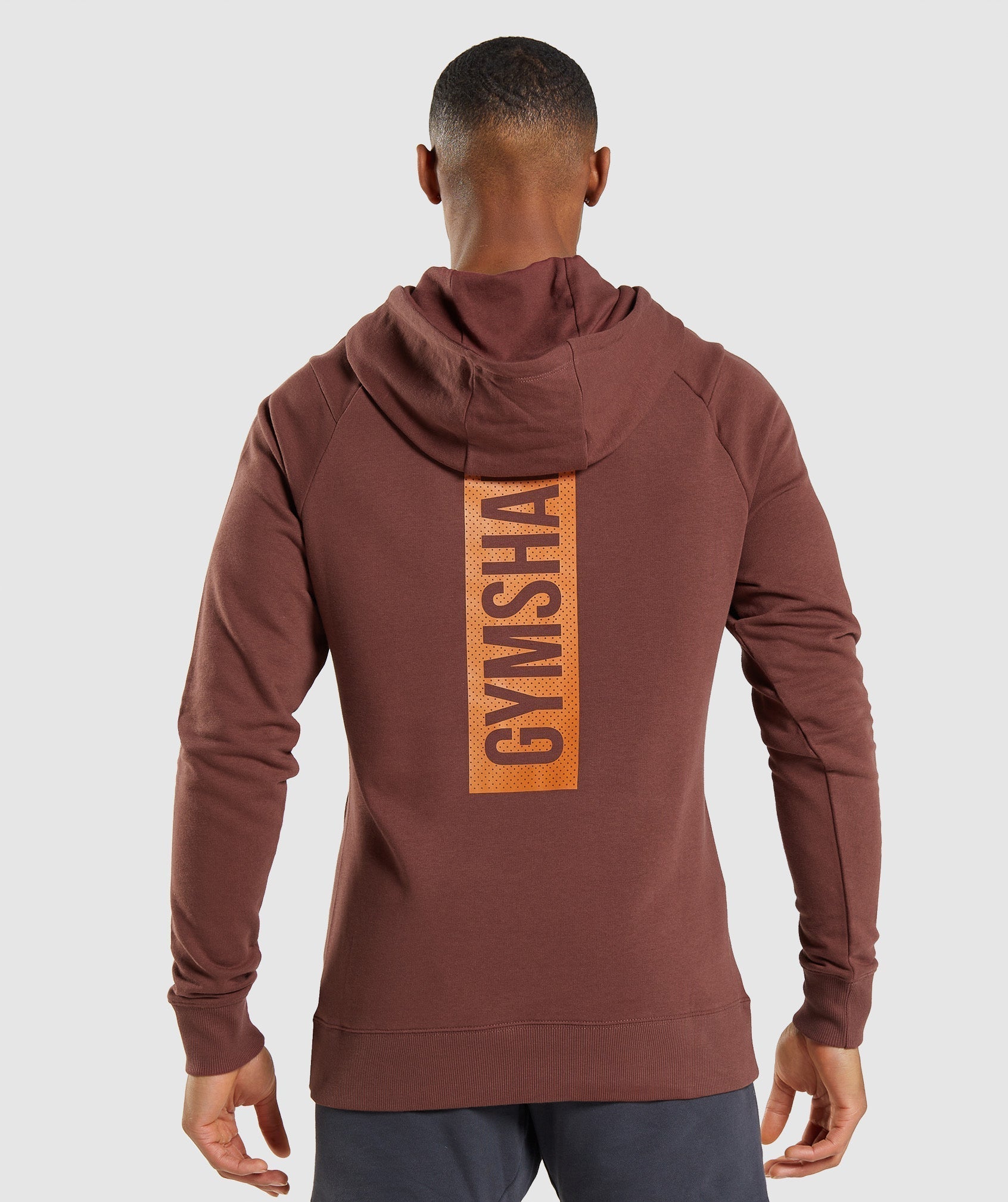 Pink Brown Men\'s Gymshark Bold Hoodie | KFJAHR-920