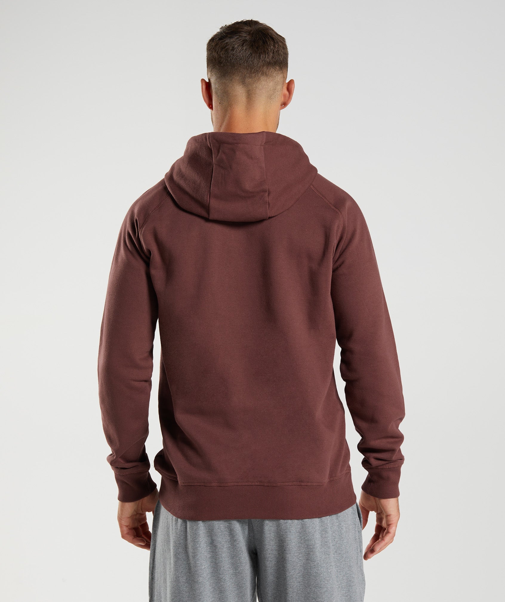 Pink Brown Men's Gymshark Crest Hoodie | ZOIENW-603