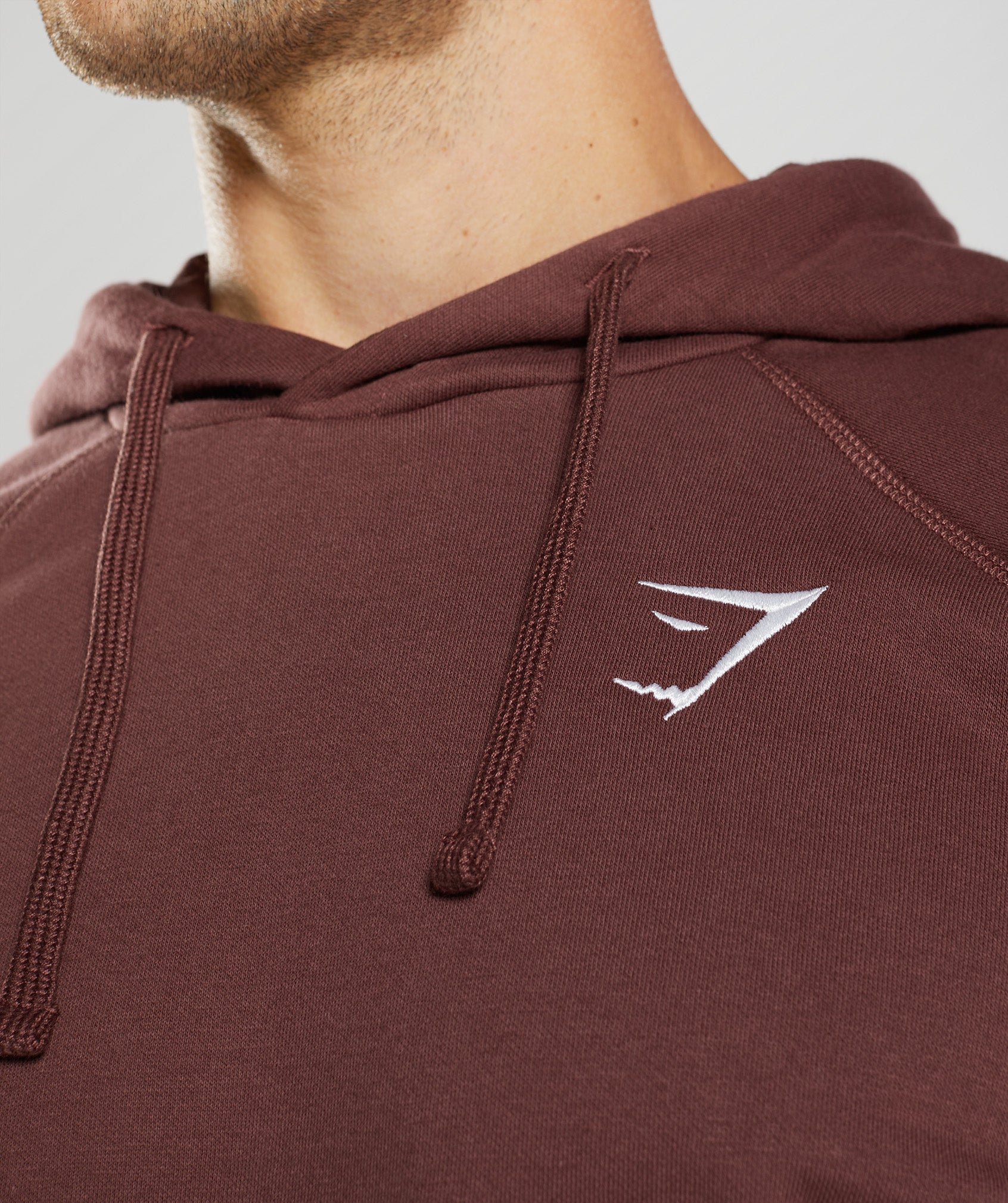 Pink Brown Men's Gymshark Crest Hoodie | ZOIENW-603