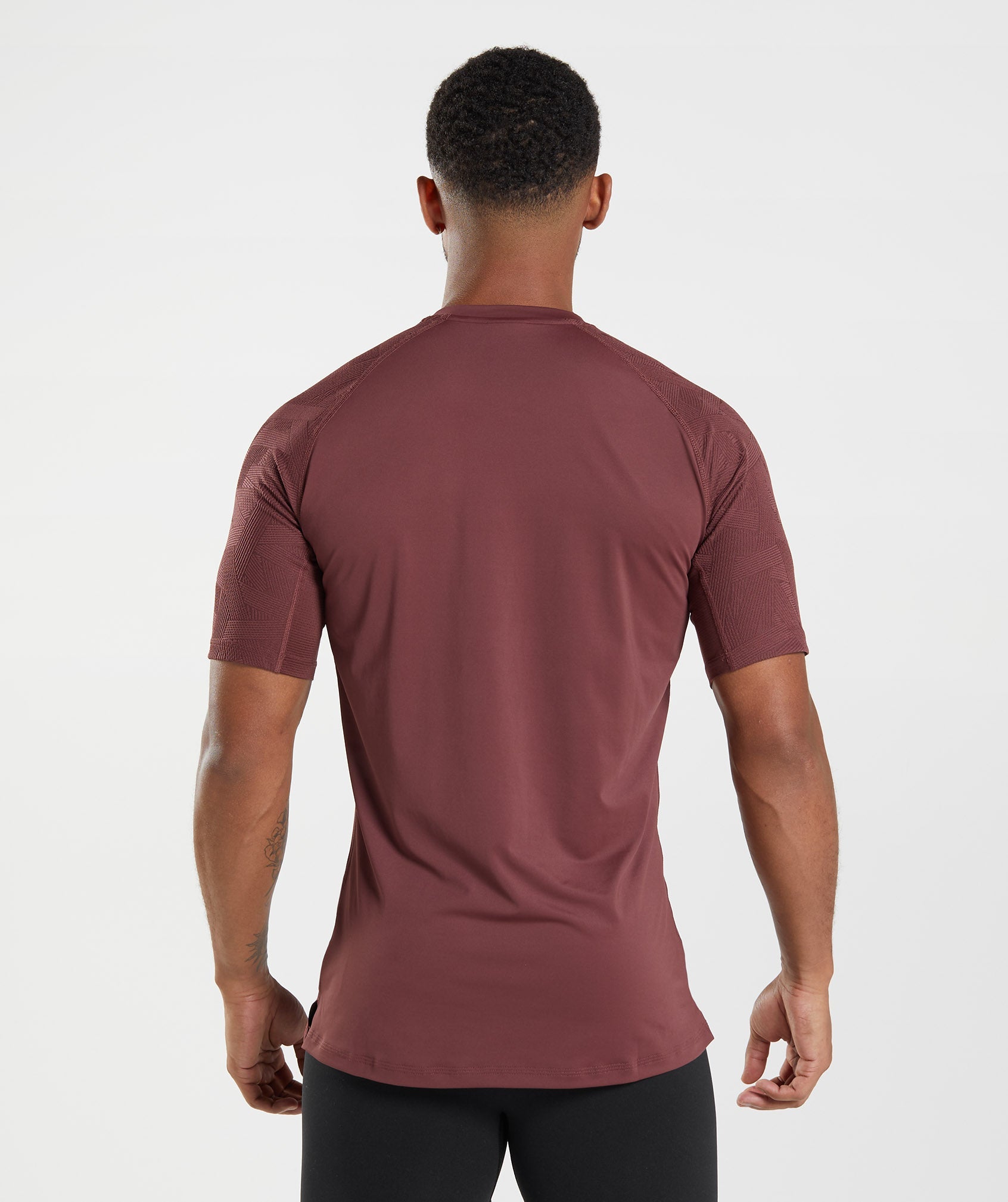 Pink Brown Men's Gymshark Form T Shirts | GZFUAX-685