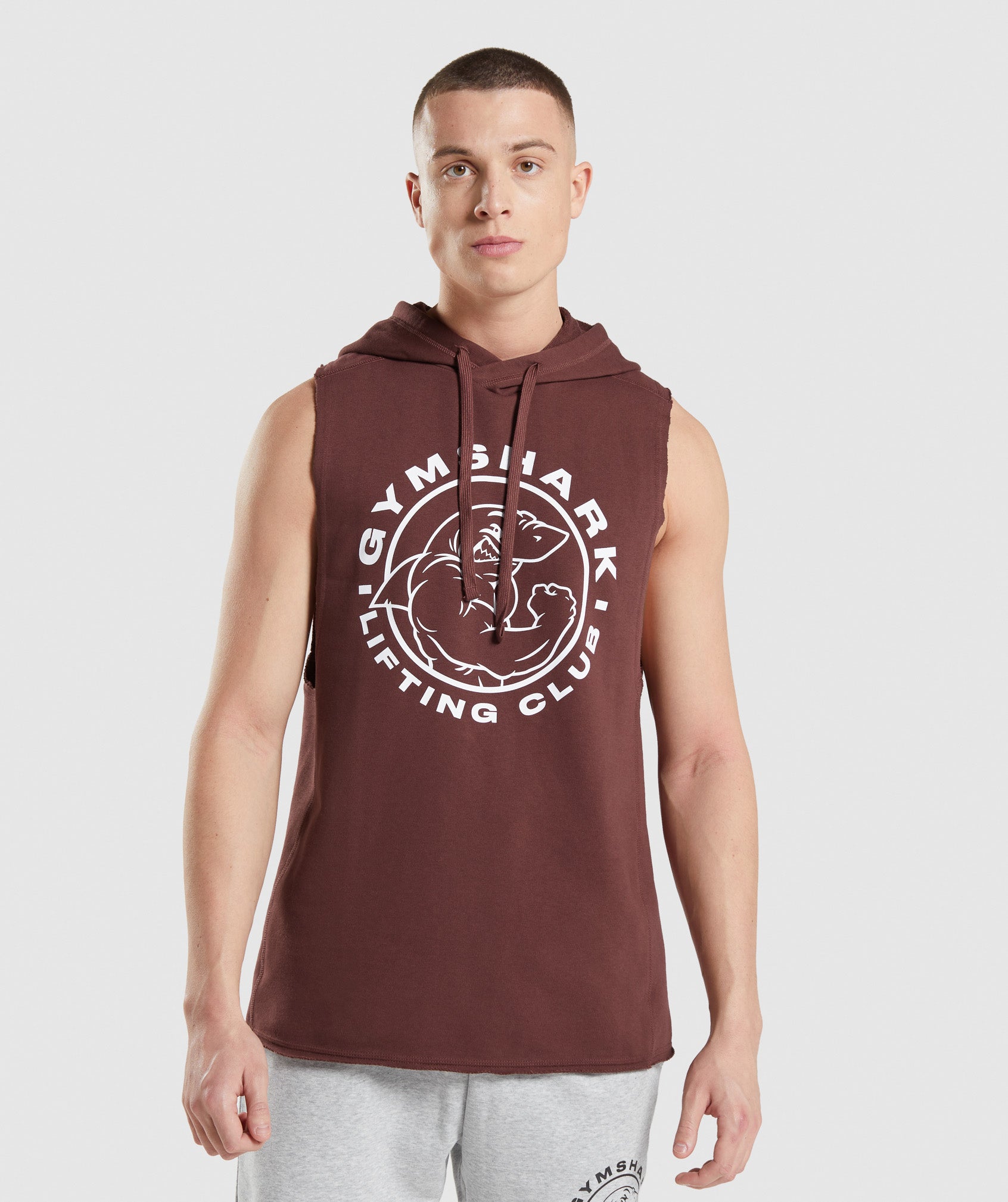 Pink Brown Men\'s Gymshark Legacy Drop Arm Hoodie | PVSJHD-643