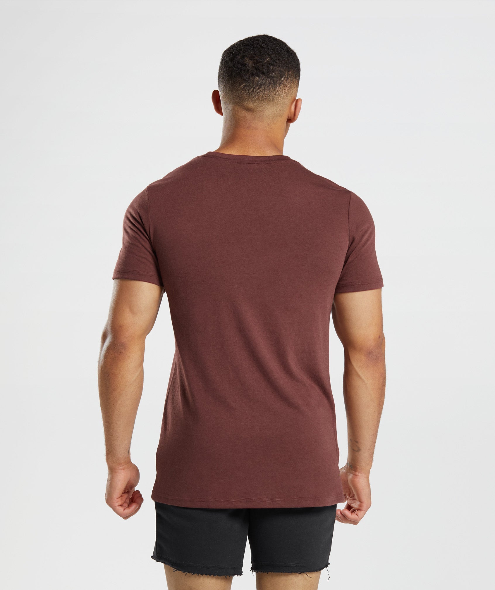 Pink Brown Men's Gymshark Legacy T Shirts | JQRWYK-421