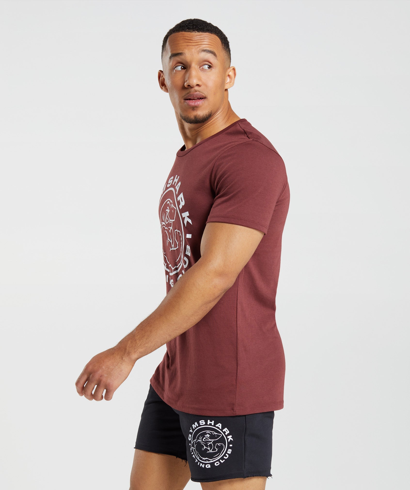 Pink Brown Men's Gymshark Legacy T Shirts | JQRWYK-421