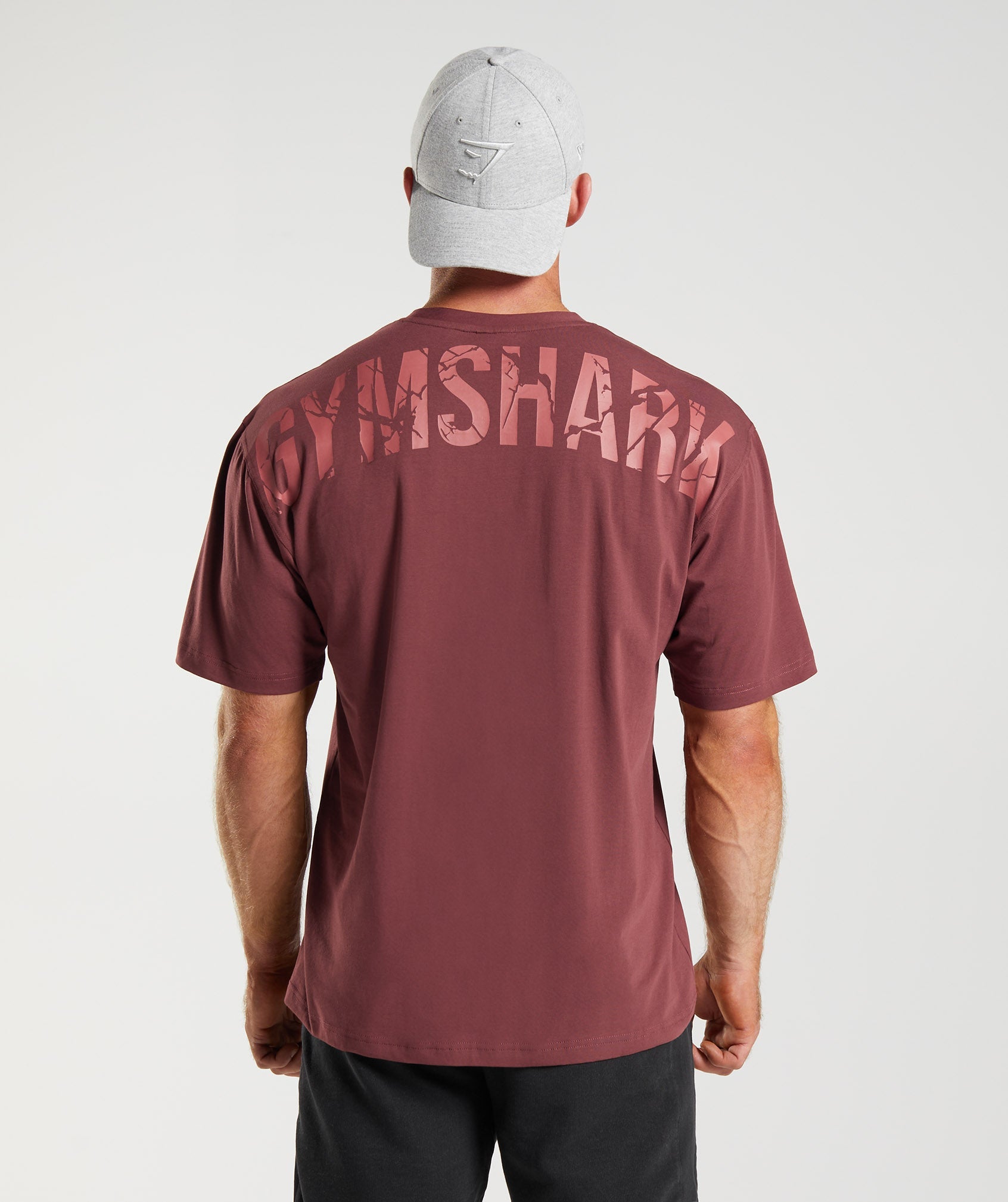 Pink Brown Men\'s Gymshark Power T Shirts | YHPVRJ-417