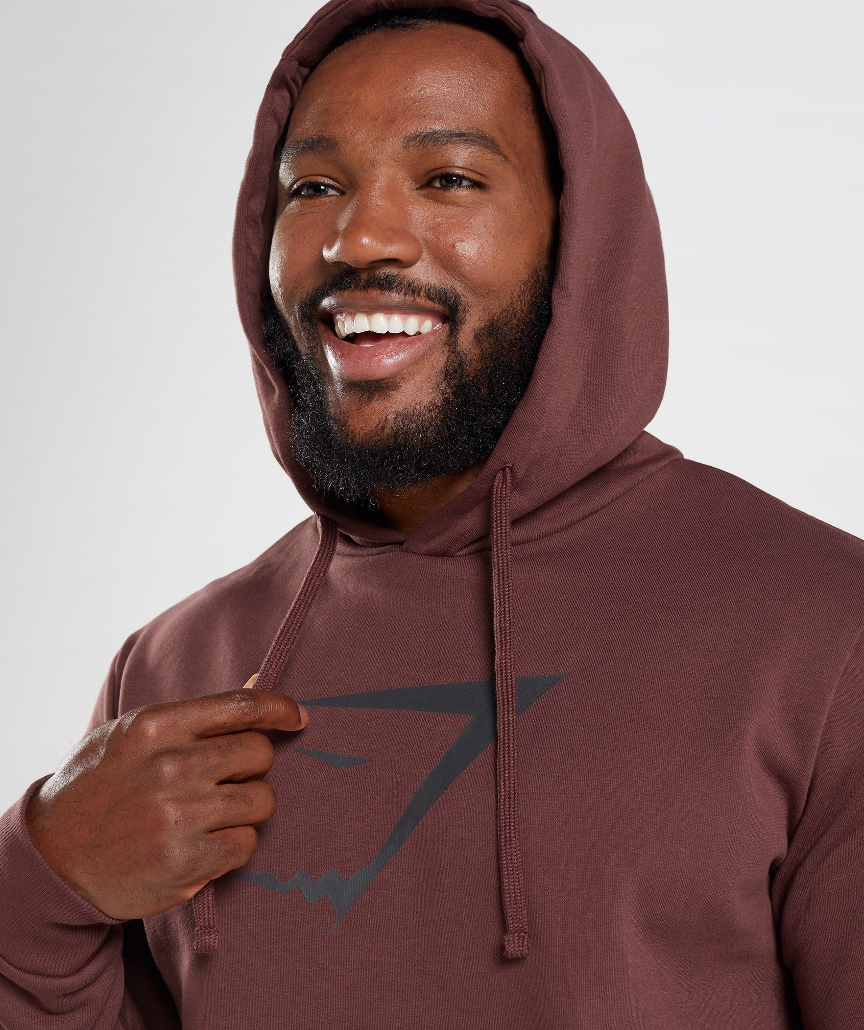 Pink Brown Men's Gymshark Sharkhead Infill Hoodie | LSHMID-813