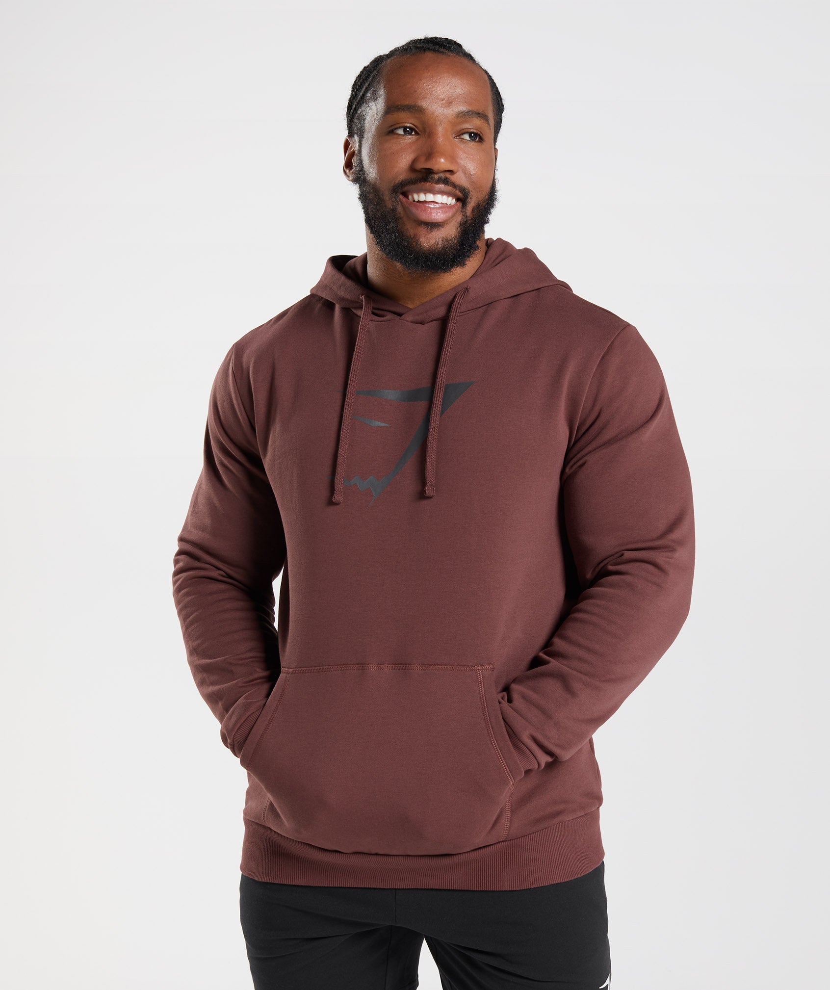 Pink Brown Men\'s Gymshark Sharkhead Infill Hoodie | LSHMID-813