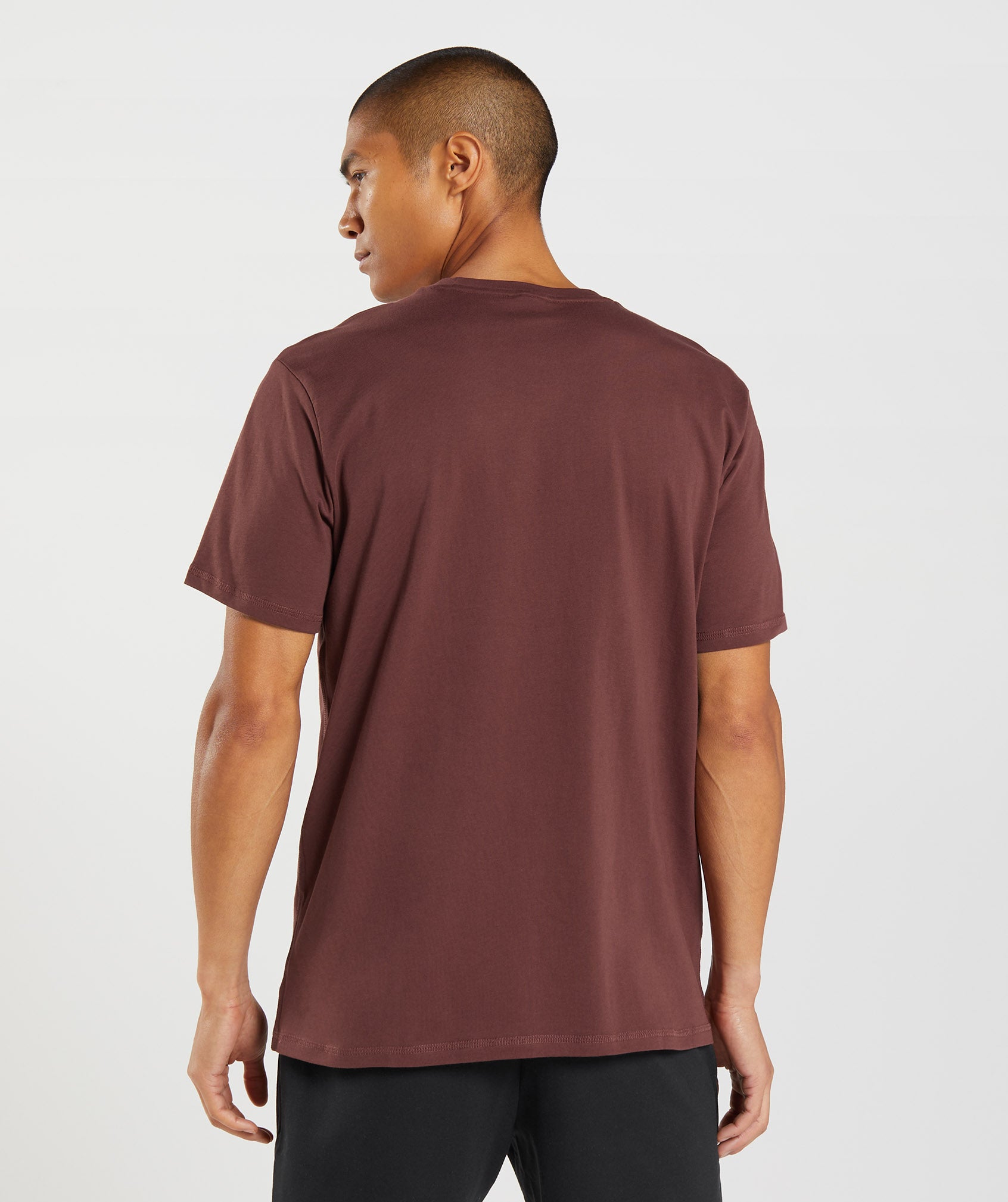 Pink Brown Men's Gymshark Sharkhead Infill T Shirts | UVDJIR-187