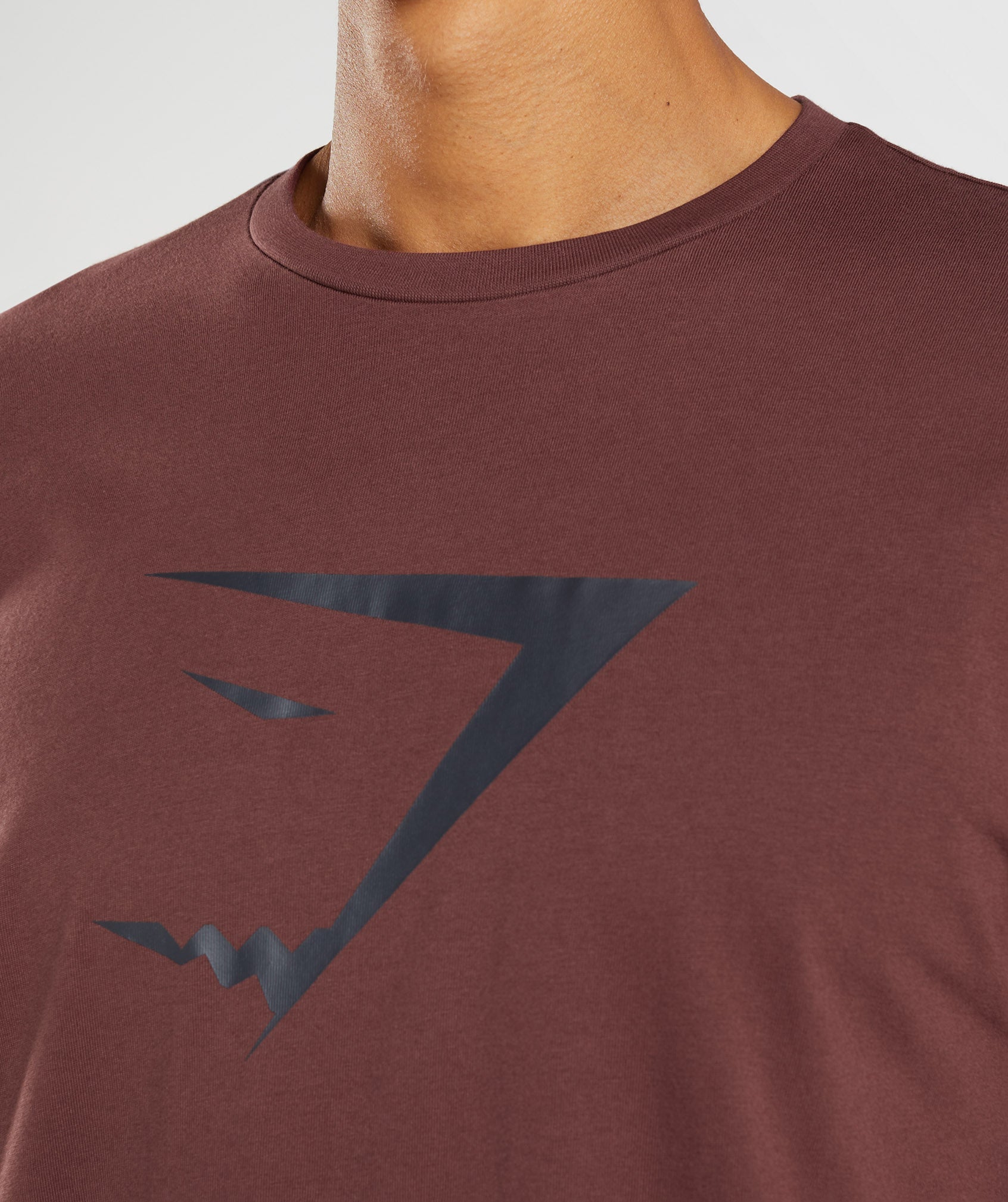 Pink Brown Men's Gymshark Sharkhead Infill T Shirts | UVDJIR-187