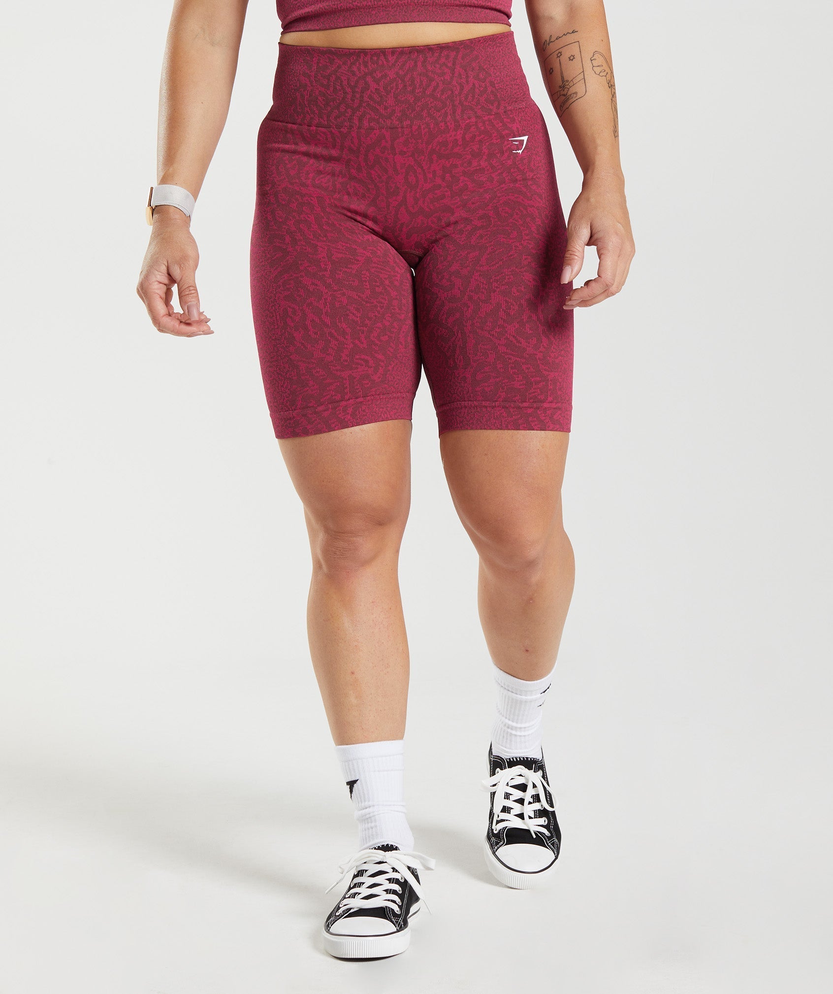 Pink Brown Women\'s Gymshark Adapt Animal Seamless Cycling Shorts | WMESKC-914