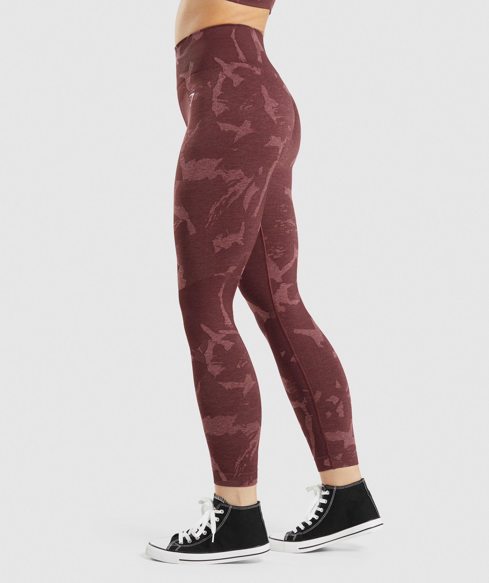 Pink Brown Women's Gymshark Adapt Camo Seamless Leggings | WBNHPQ-150