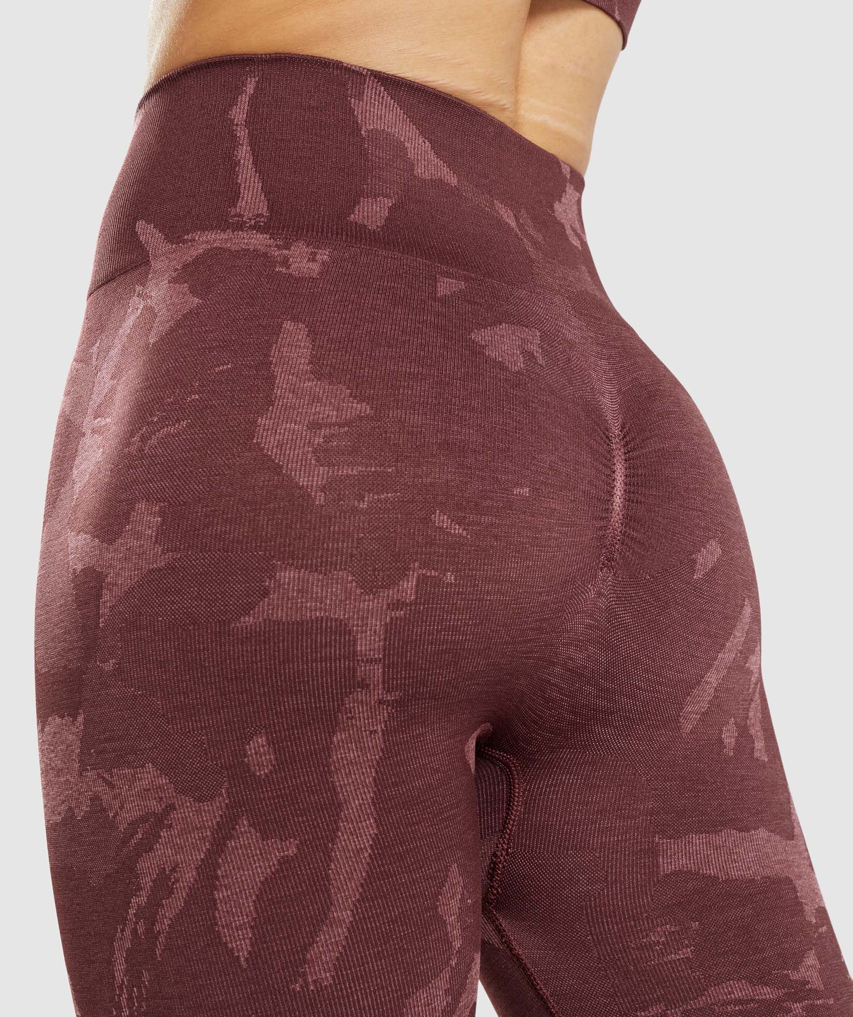 Pink Brown Women's Gymshark Adapt Camo Seamless Leggings | WBNHPQ-150