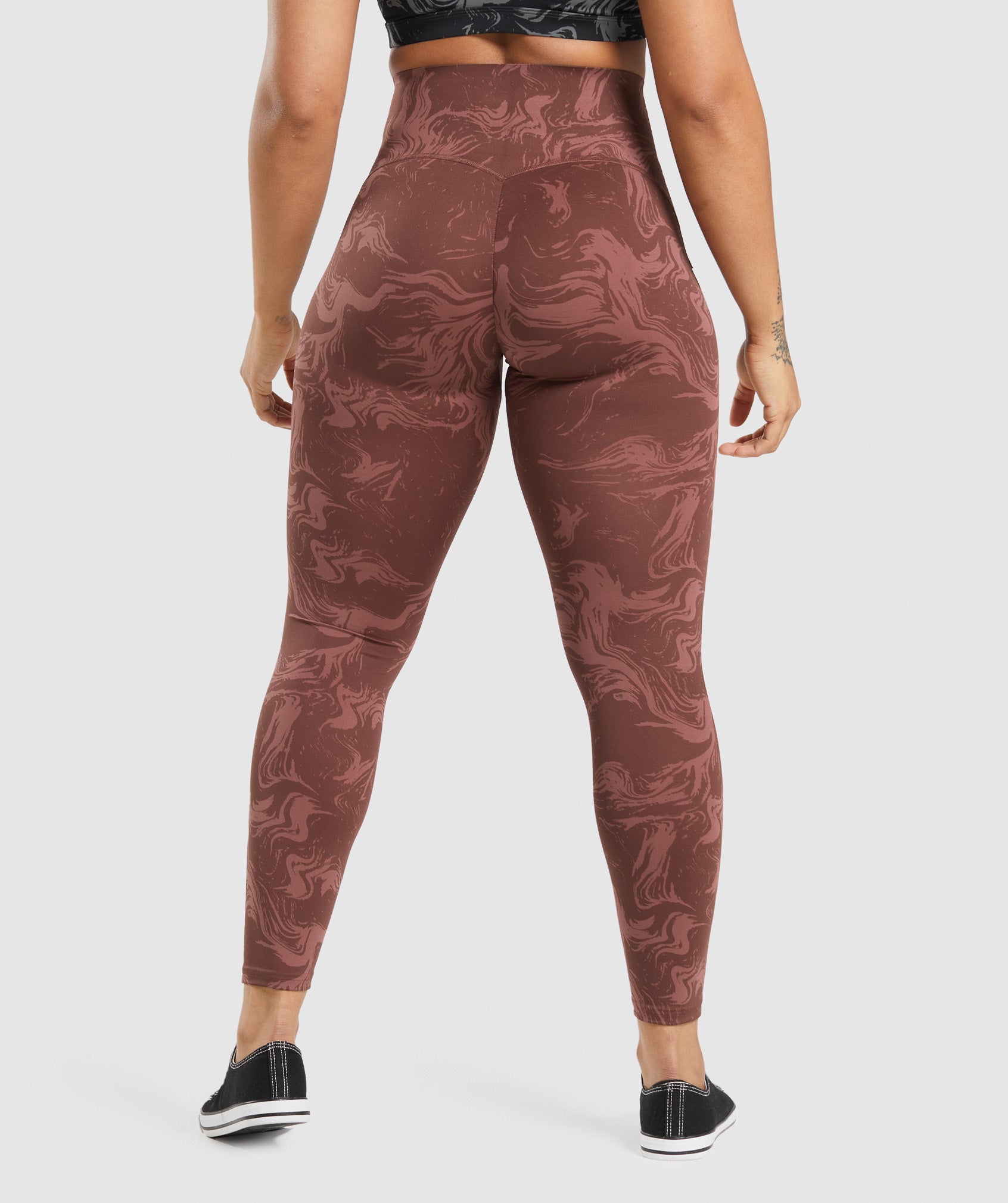 Pink Brown Women's Gymshark GS Power High Rise Leggings | NDLAYR-182