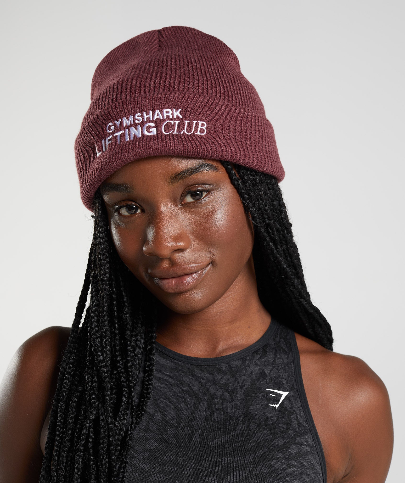 Pink Brown Women's Gymshark Social Club Beanie Hats | TPWOLD-368