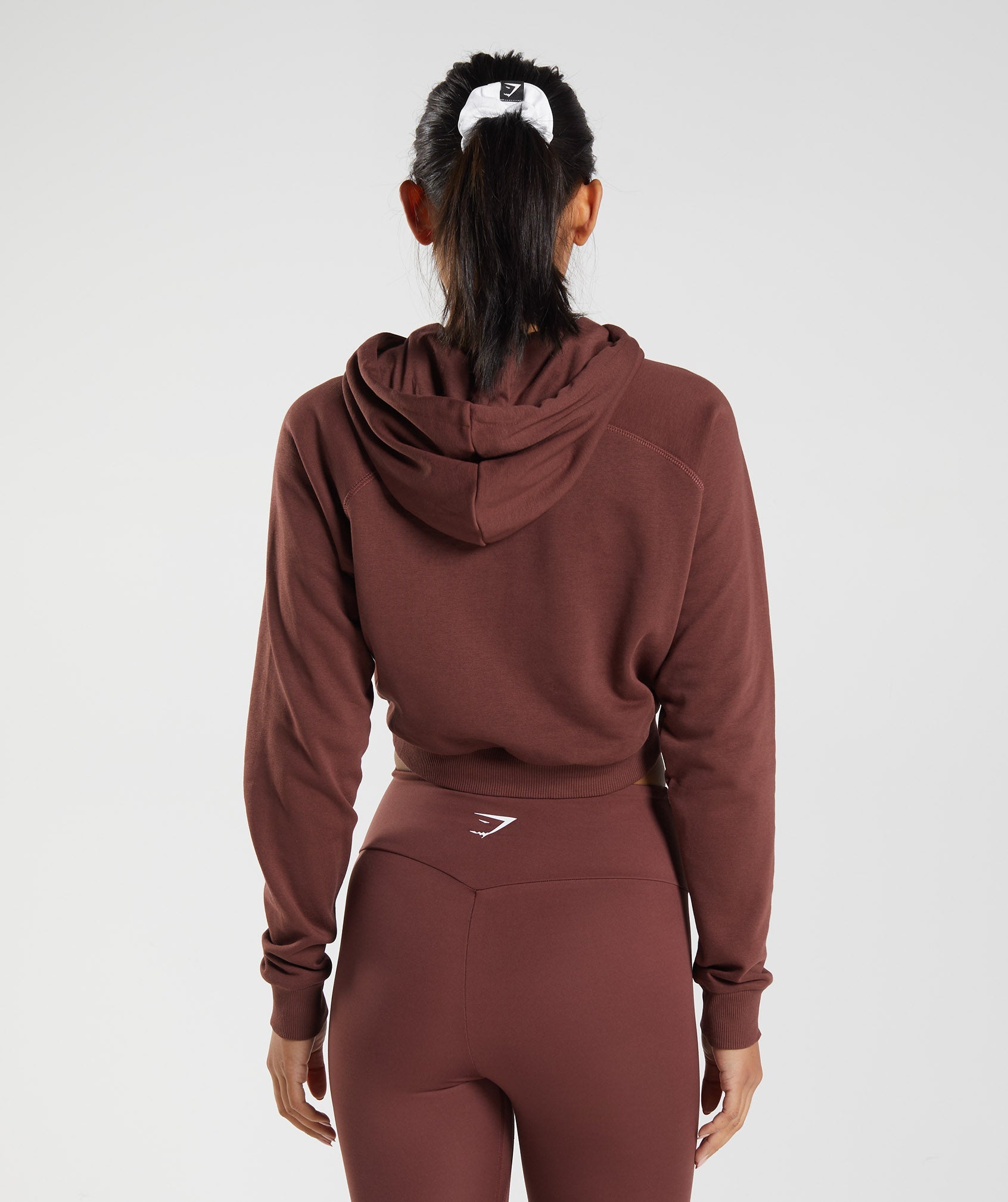 Pink Brown Women's Gymshark Training Cropped Hoodie | MNFZCY-071