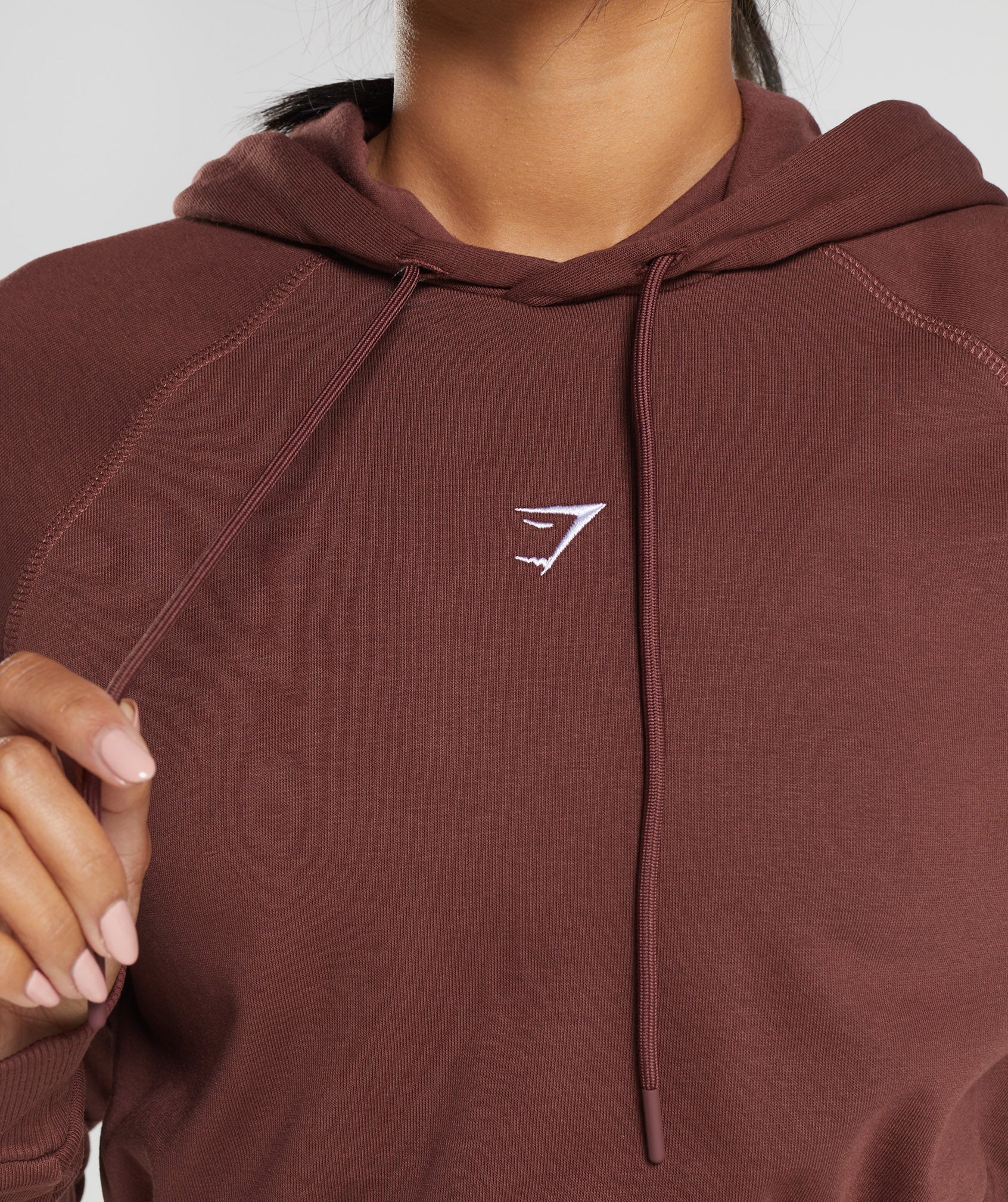 Pink Brown Women's Gymshark Training Cropped Hoodie | MNFZCY-071