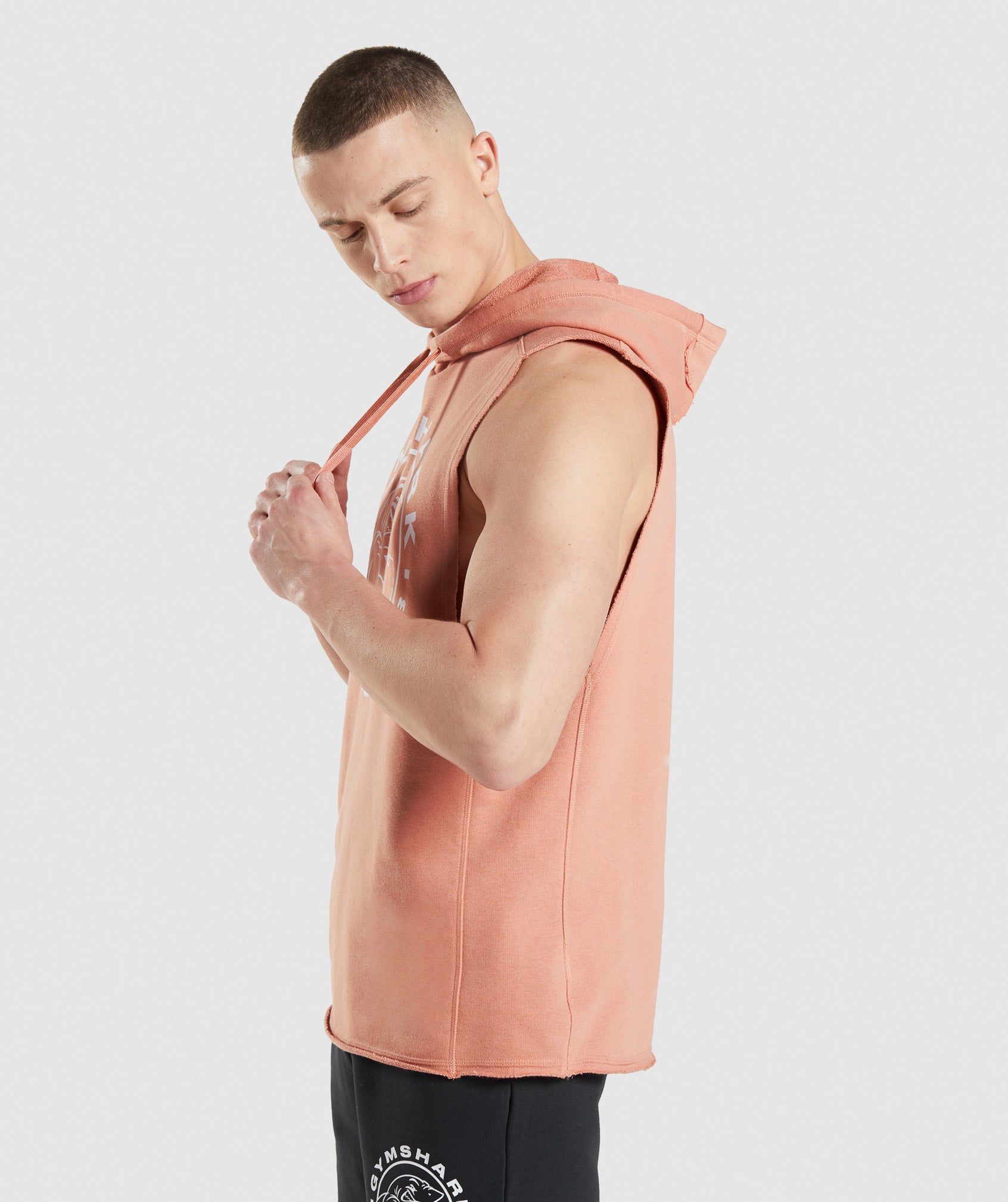 Pink Men's Gymshark Legacy Drop Arm Hoodie | AWVDRX-385