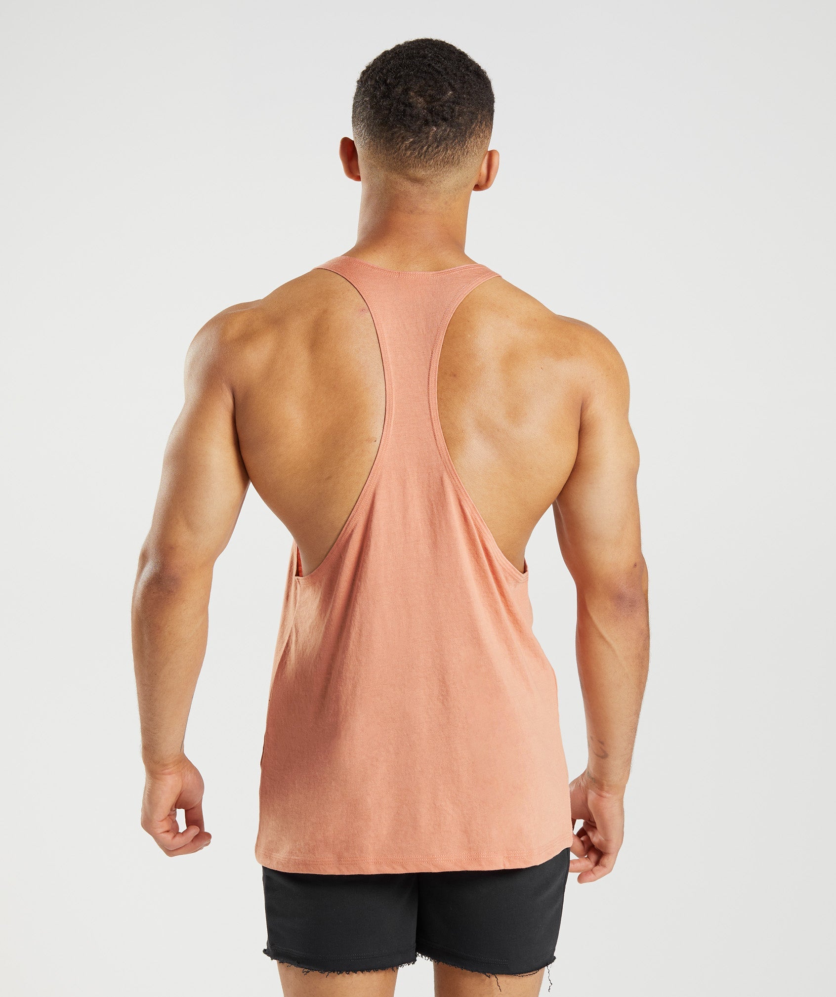 Pink Men's Gymshark Legacy Stringer Vest | VXJWCK-729