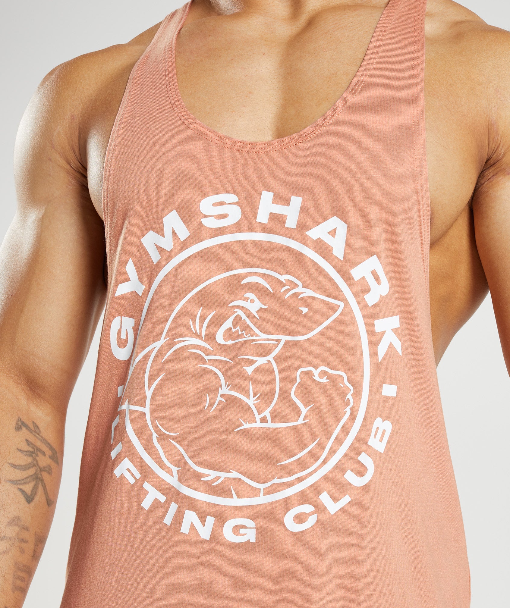 Pink Men's Gymshark Legacy Stringer Vest | VXJWCK-729