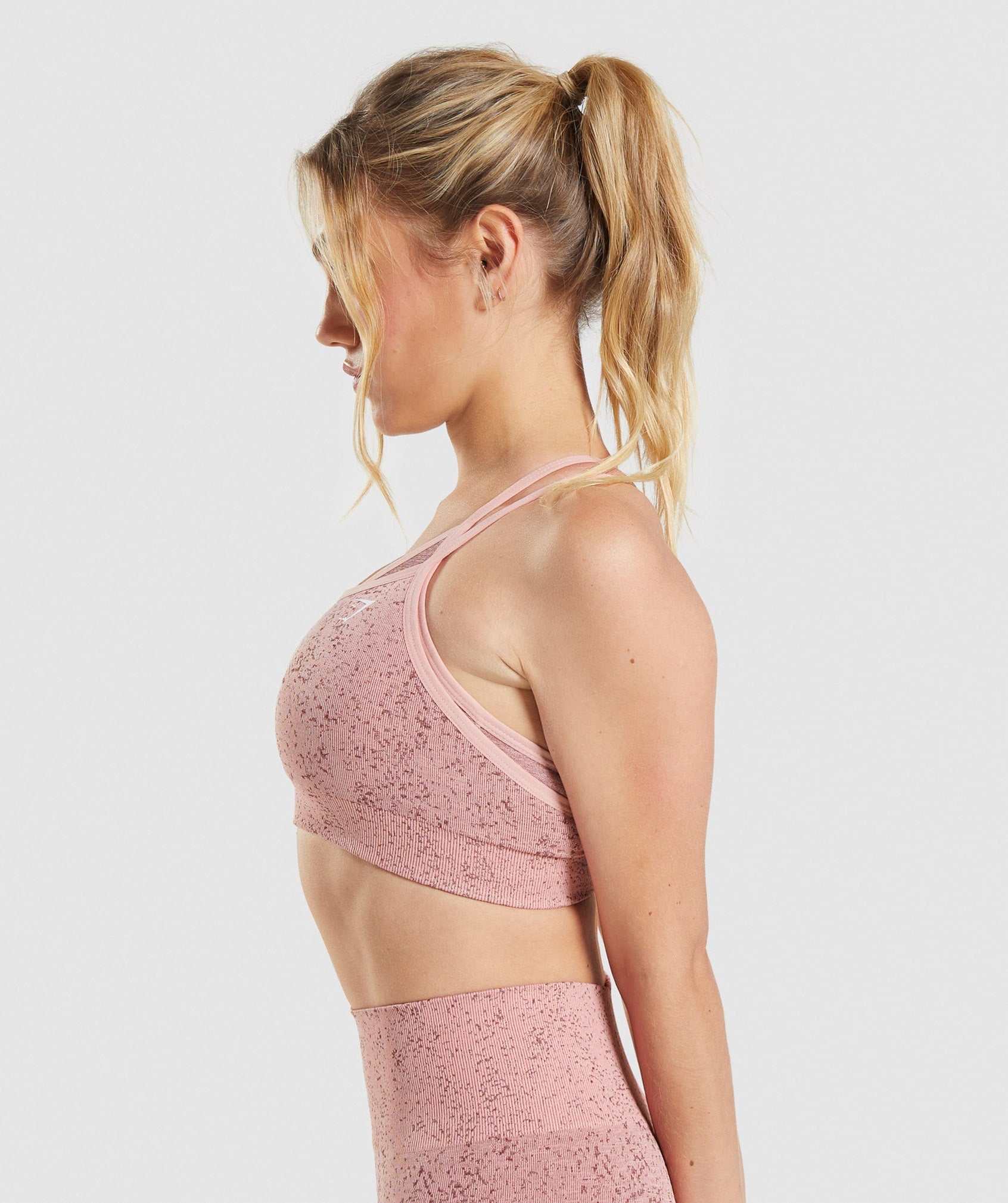 Pink Women's Gymshark Adapt Fleck Seamless Sports Bra | KCMWQI-567