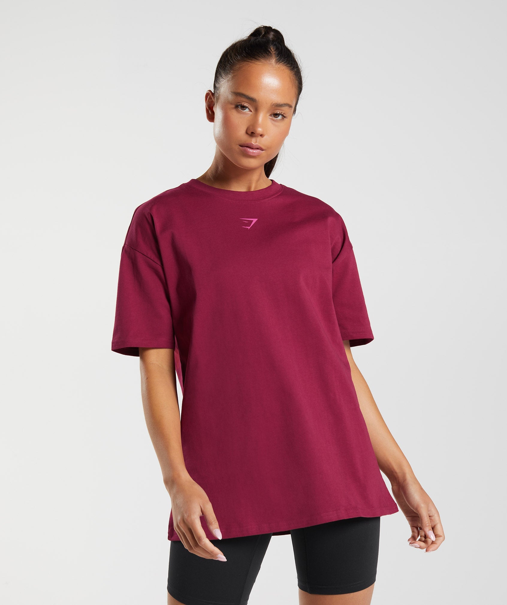 Pink Women's Gymshark Fraction Oversized T Shirts | UDSWIT-294