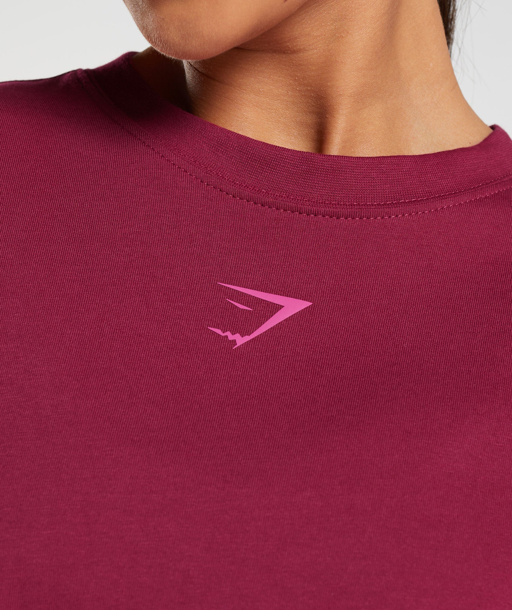 Pink Women's Gymshark Fraction Oversized T Shirts | UDSWIT-294