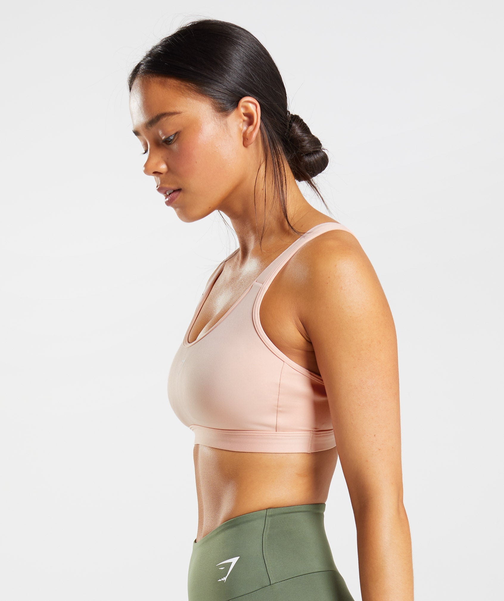 Pink Women's Gymshark Fraction Sports Bra | YZHAQL-582