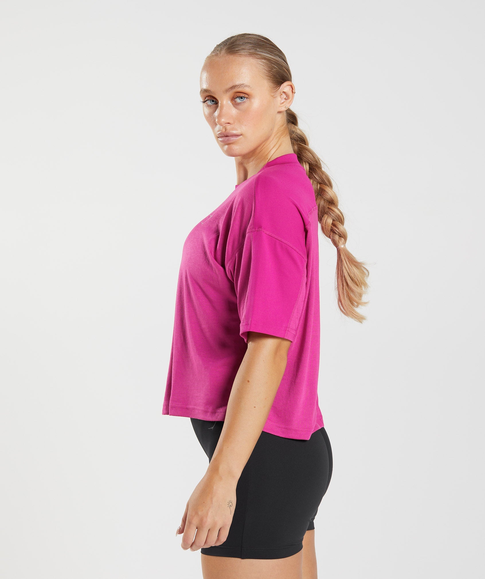 Pink Women's Gymshark GS Power Midi Tops | ULPAZB-850