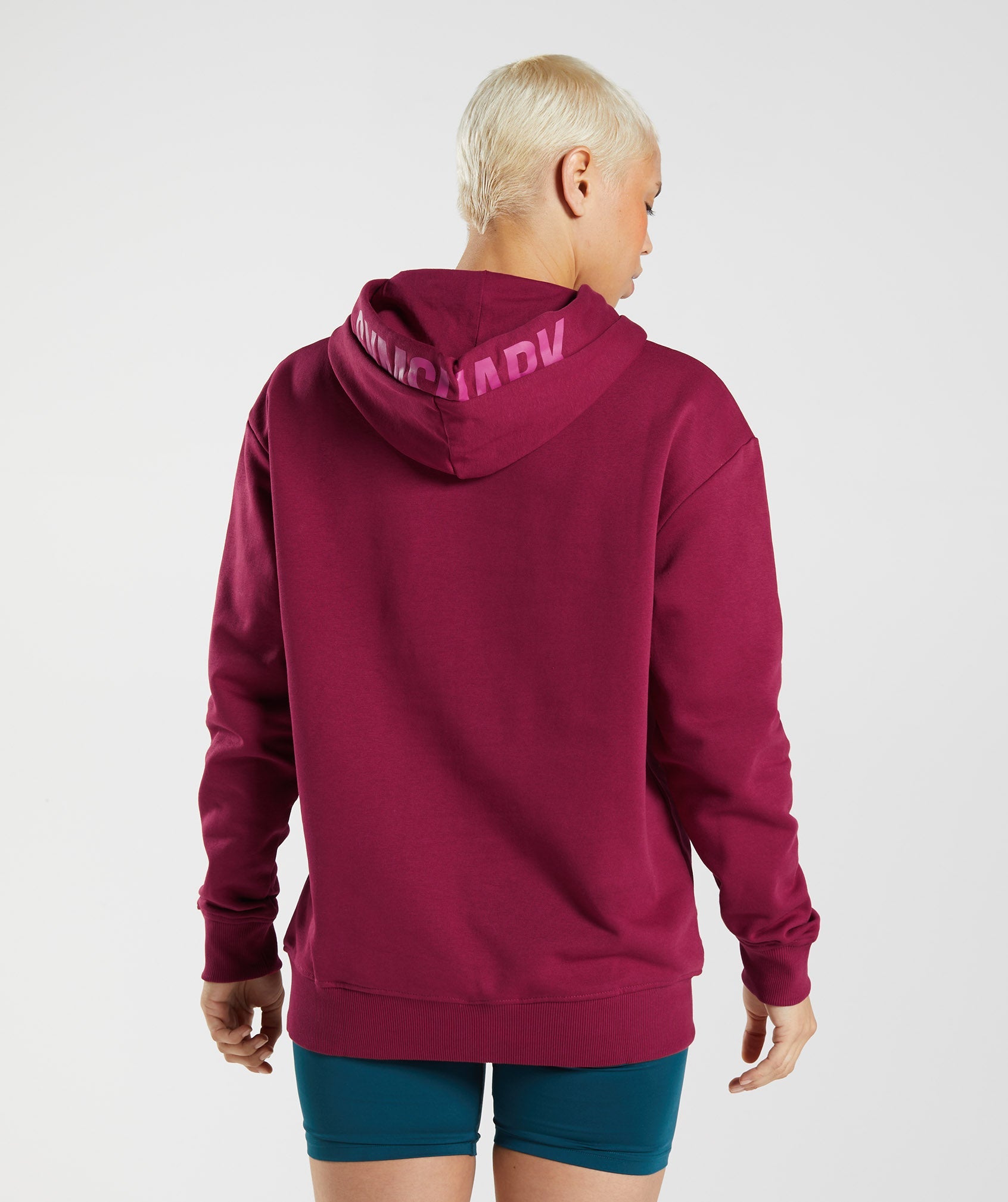 Pink Women's Gymshark Graphics Fraction Hoodie | WRLKQH-053