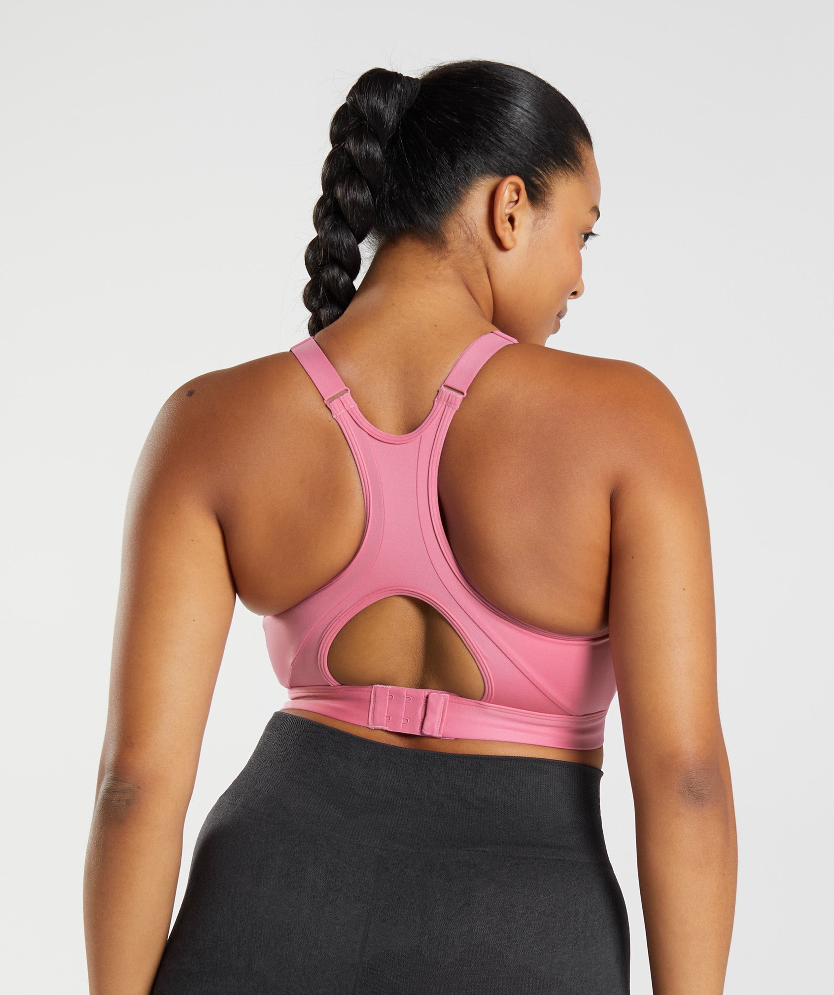 Pink Women's Gymshark High Neck High Support Sports Bra | MHREPY-278